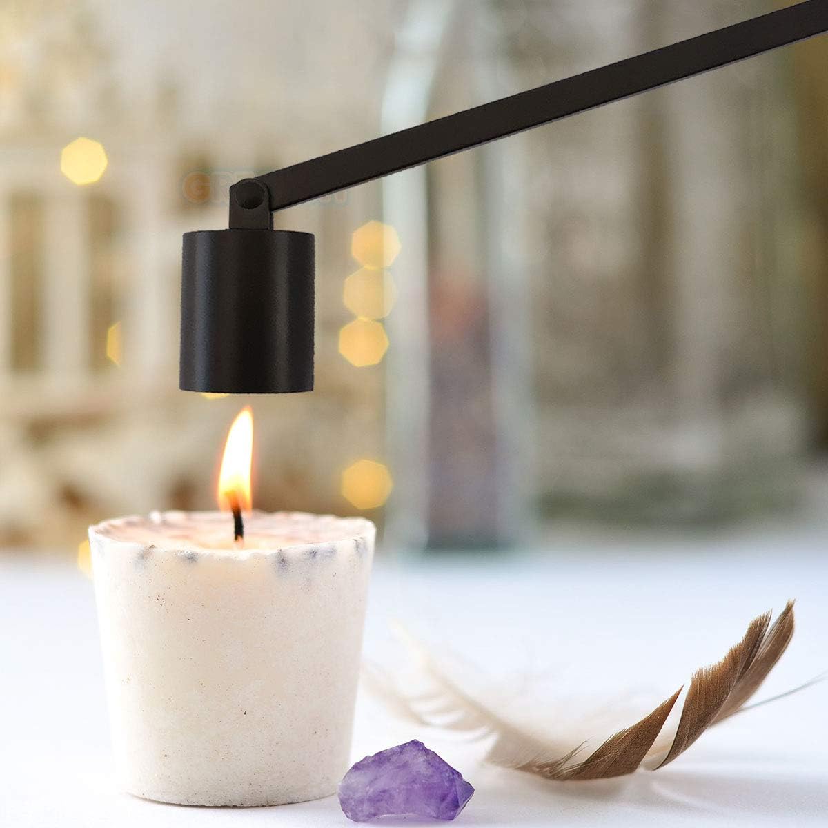 GREGICH Premium Cast Iron Candle Snuffer Black - Safe Easy to Use