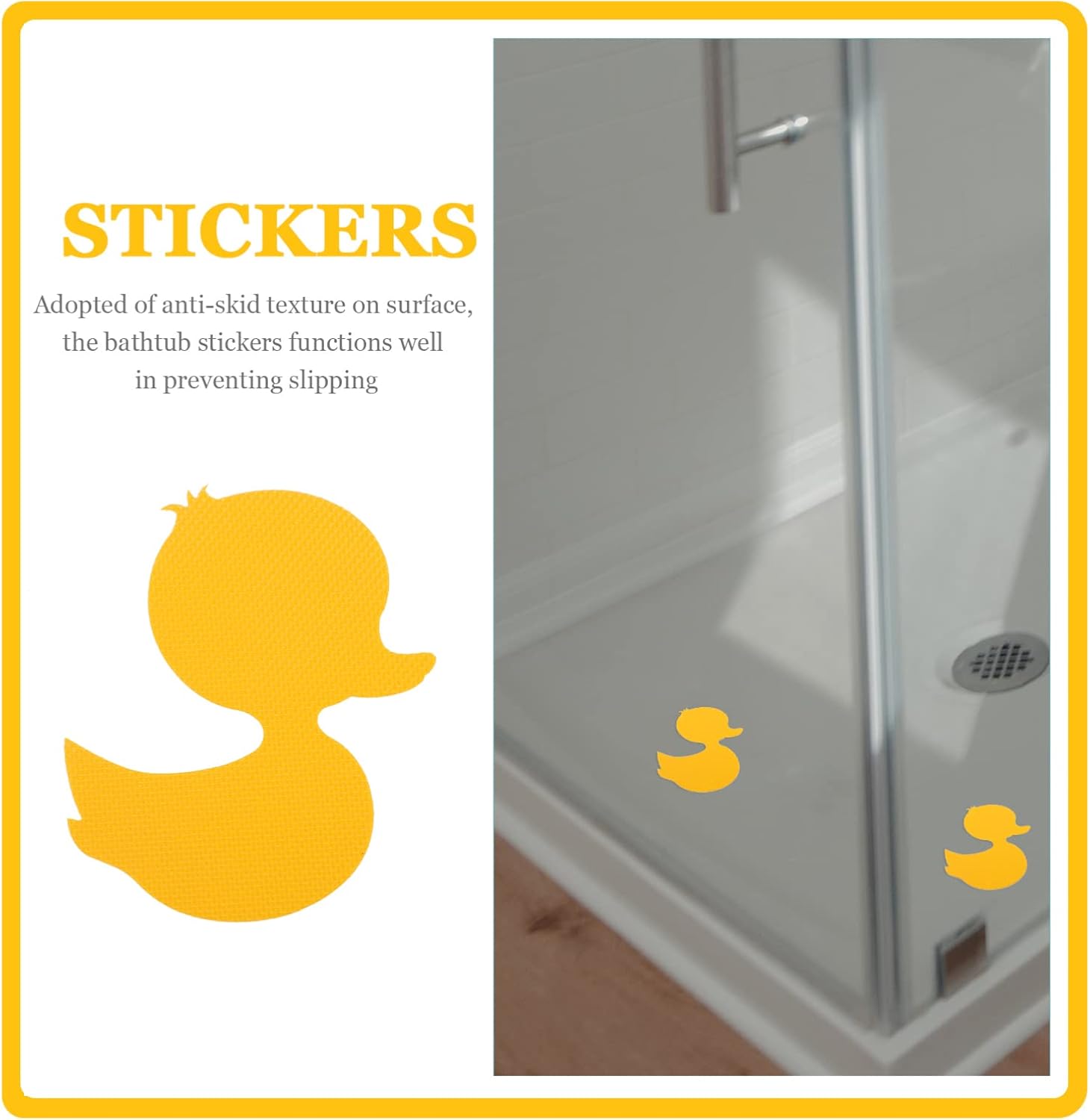 Operitacx - Fun Cartoon Anti-Slip Bathtub Sticker for Kids