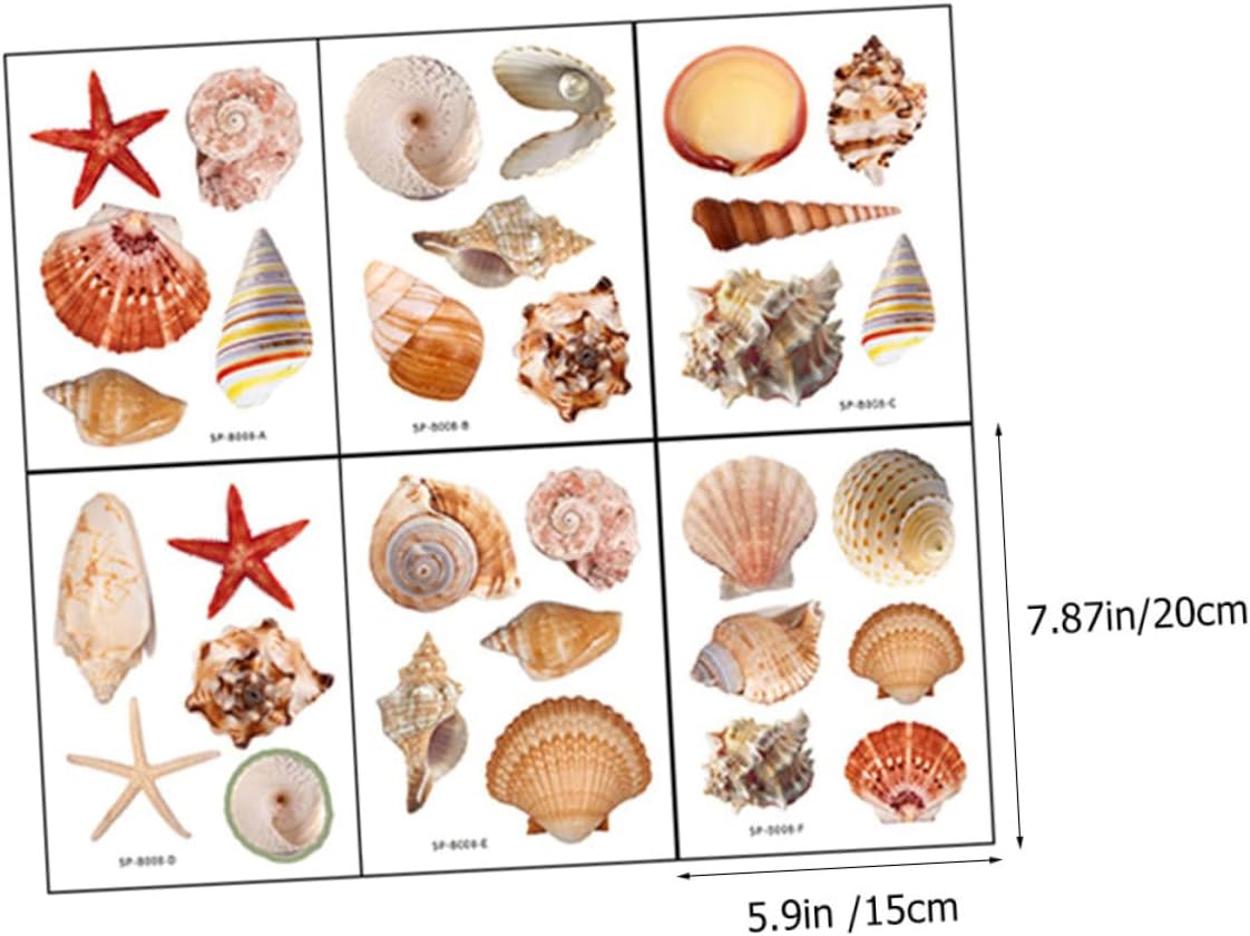 Marine Shell Pattern Anti-Slip Bathtub Stickers for Boys and Girls Rooms