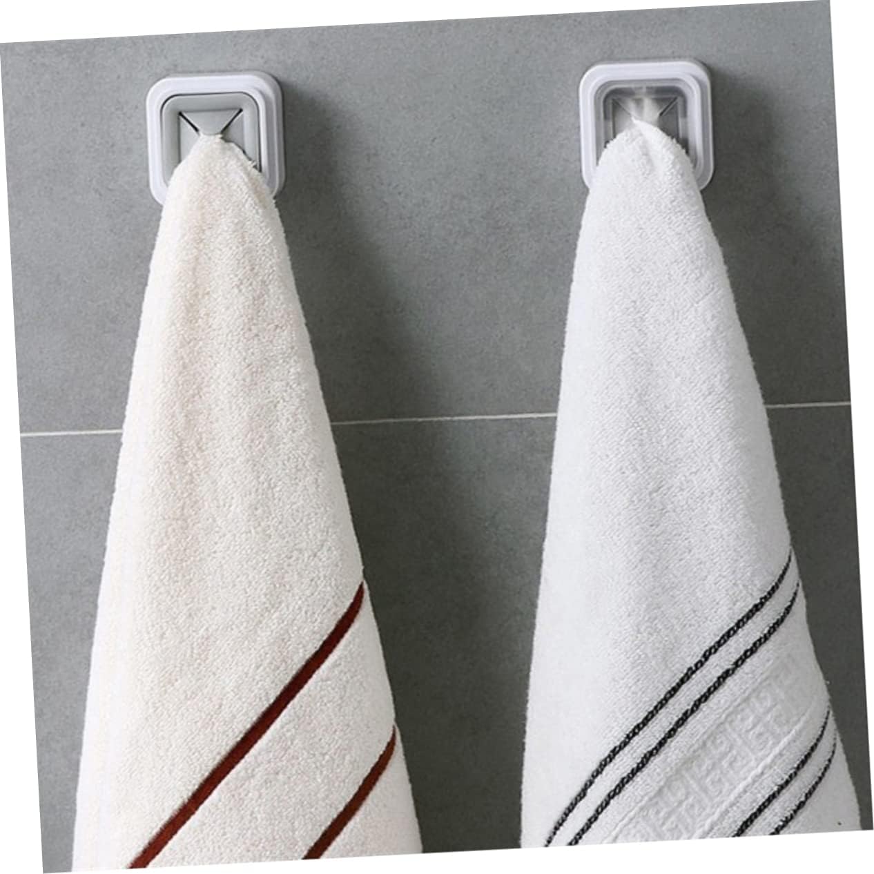 HEALLILY 4Pcs Space-Saving Towel Holder for Bathroom and Kitchen