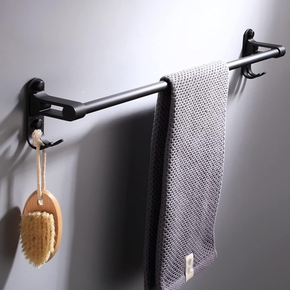 European Design Black Single Pole Towel Rail