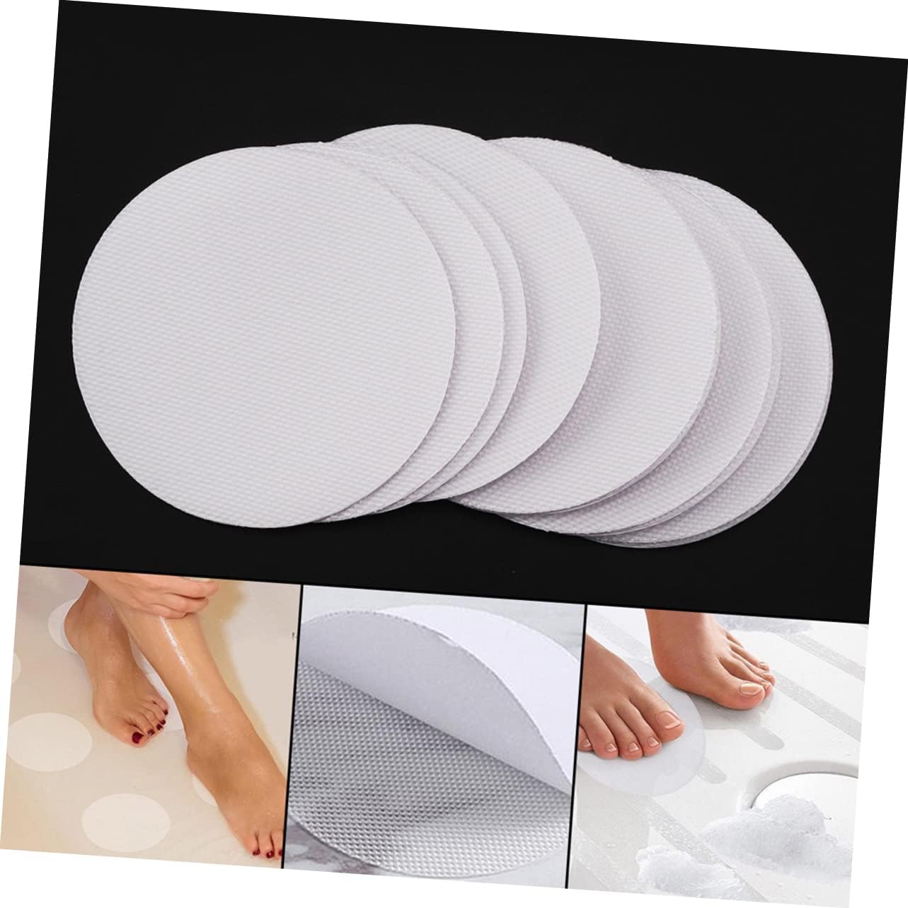 LIFKOME 20Pcs Non-Slip Bathtub Stickers Self Adhesive Round Flower Bath Appliques