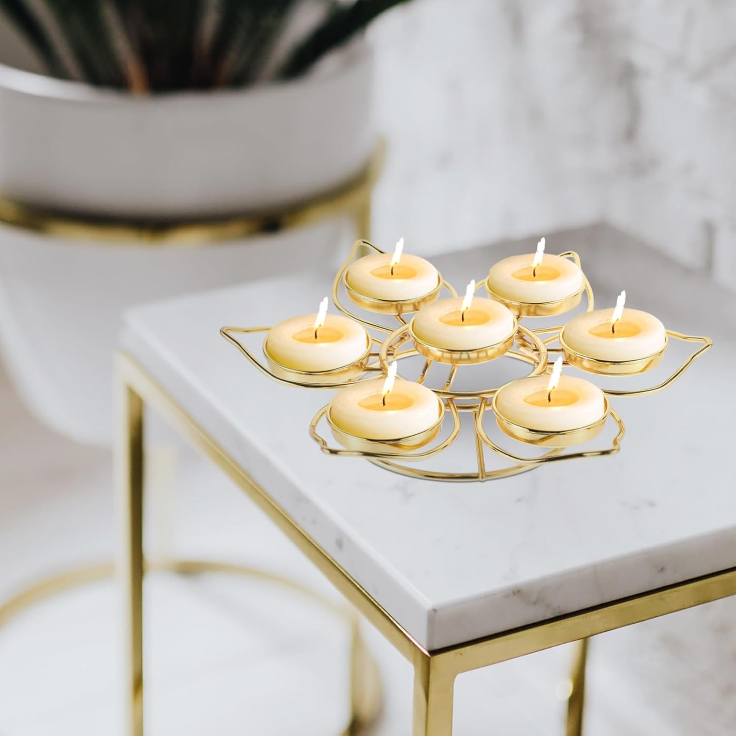 Luxshiny Elegant Lotus Candle Holder for Home Decor