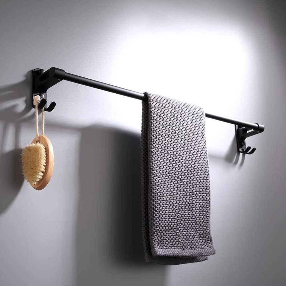 European Design Black Single Pole Towel Rail