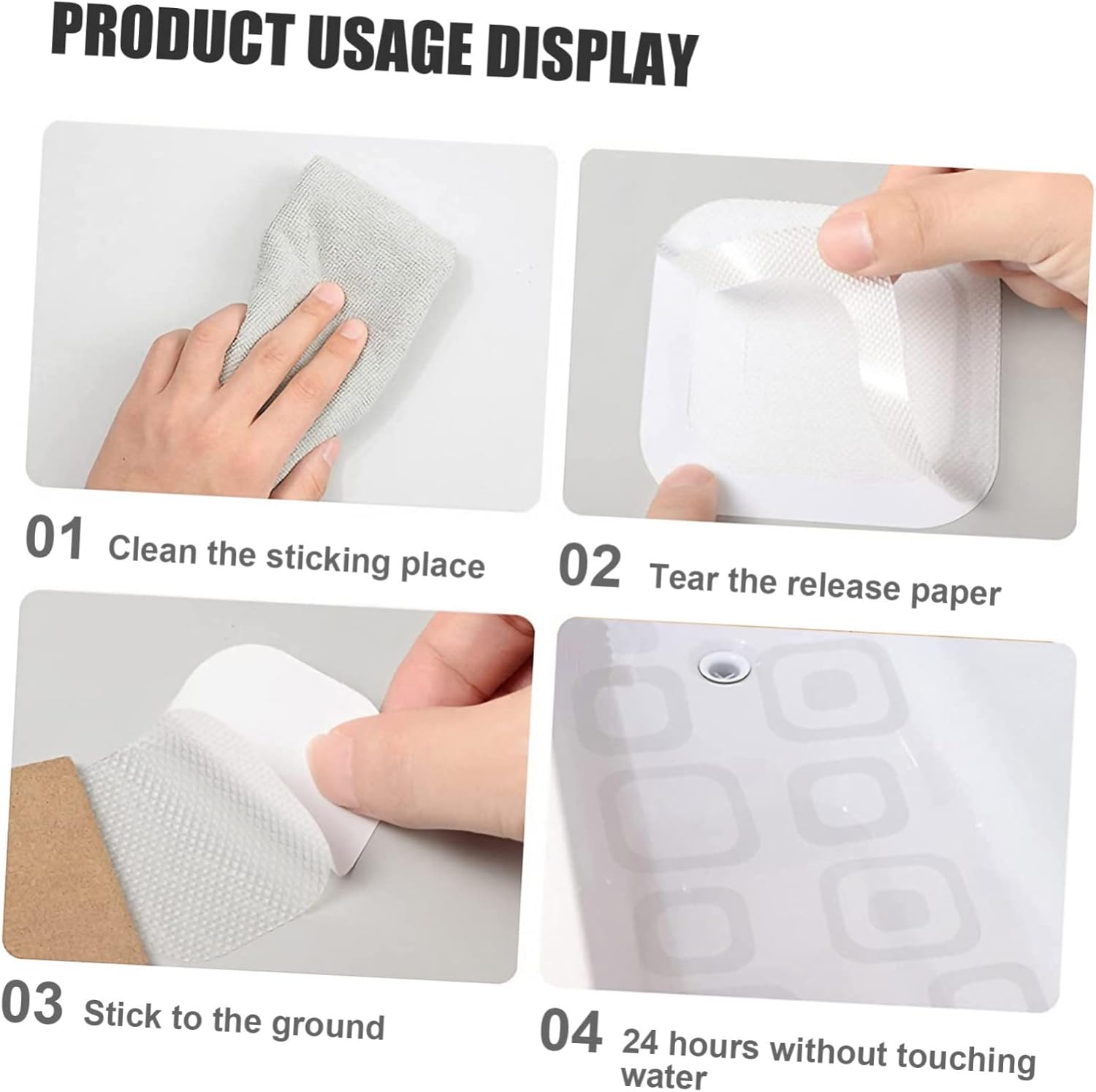 24 Peva Non-Slip Bathtub Stickers