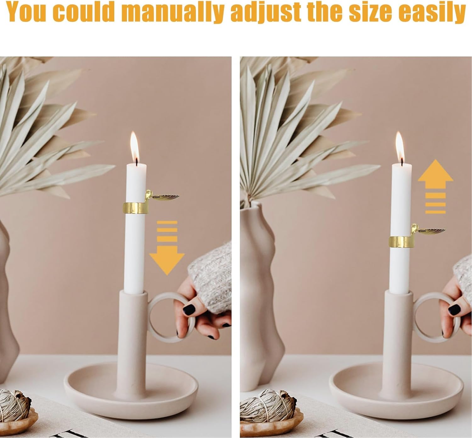 Honio Candle Stoppers Pack of 4 - Elegant Automatic Candlesnuffers for Home Kitchen