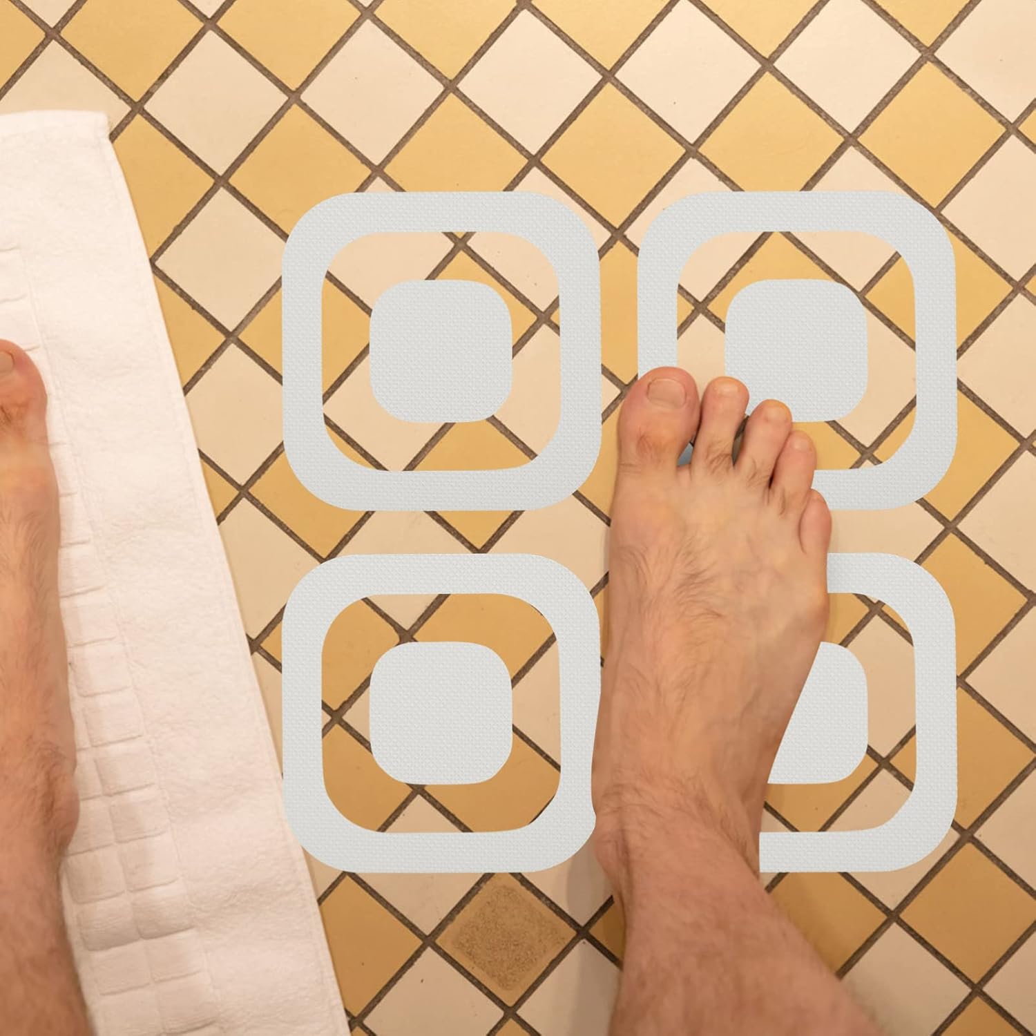 Zerodeko 72pcs Creative Square Anti-Slip Bathtub Stickers for Bathroom Safety 1