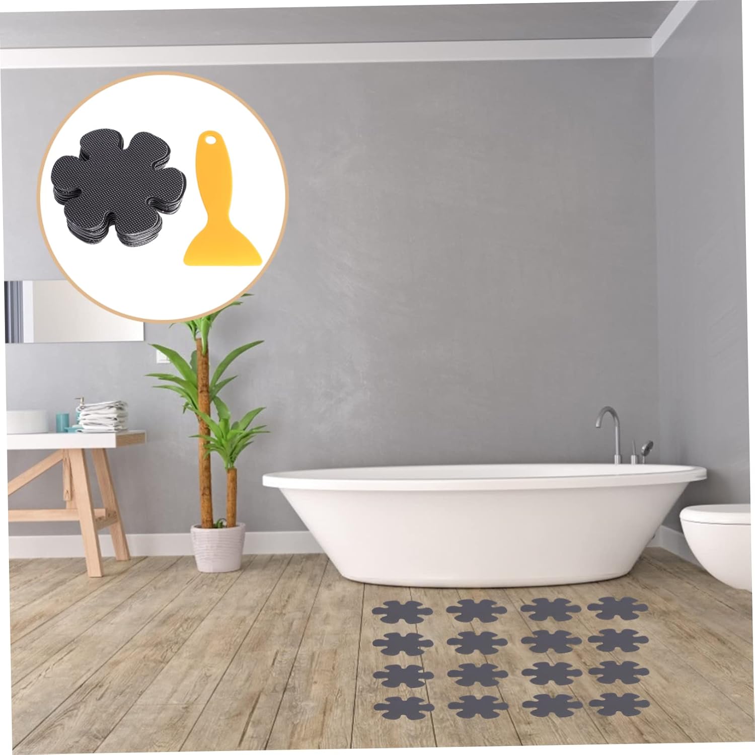 20pcs Non-Flower Bathtub Stickers Safety Decals for Bathrooms Pools and Stairs