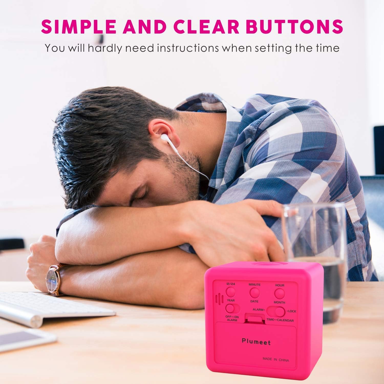 Plumeet Digital Kids Alarm Clock with Snooze