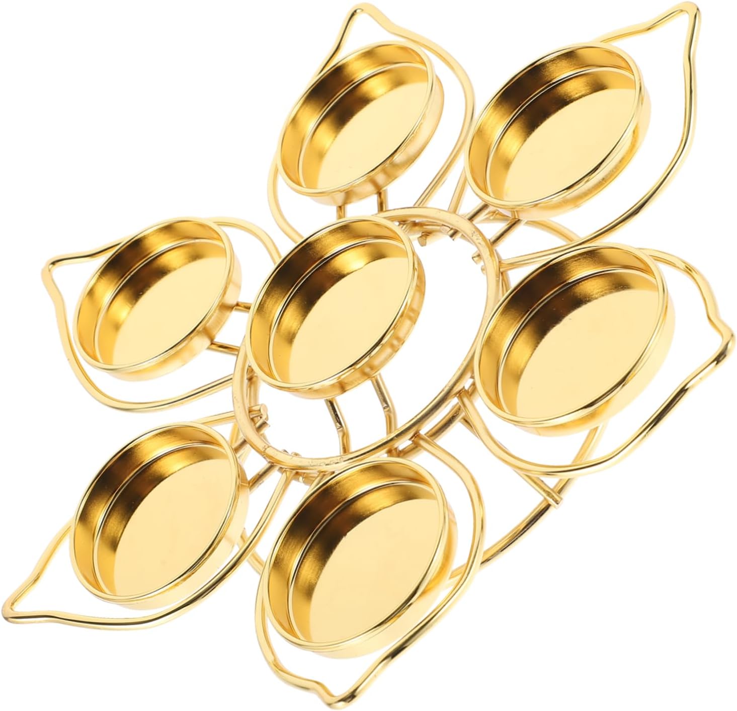 HOLIDYOYO Elegant 7-Branch Buddhist Oil Lamp Holder