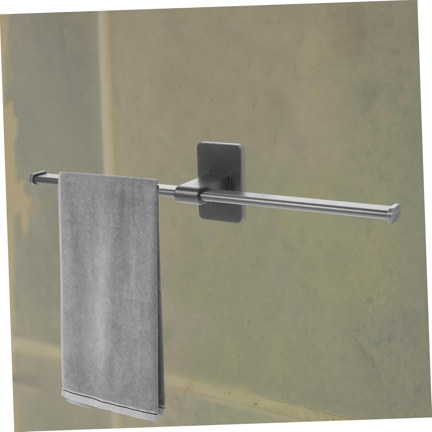 Healifty Wall-Mounted Bathroom Towel Holder No Drilling Easy to Use