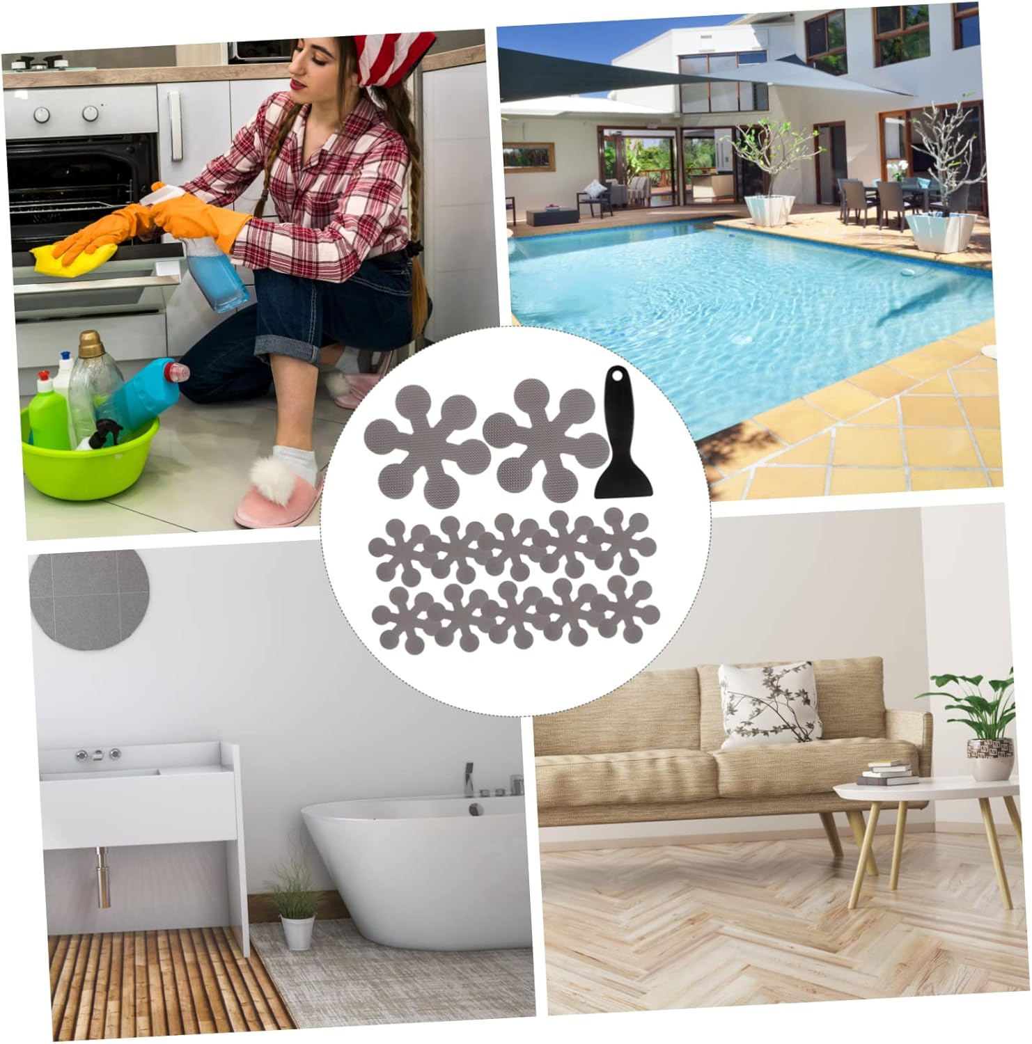 Bathroom Non-Slip Decals Anti-Slip Sticker for Bathtub Safety