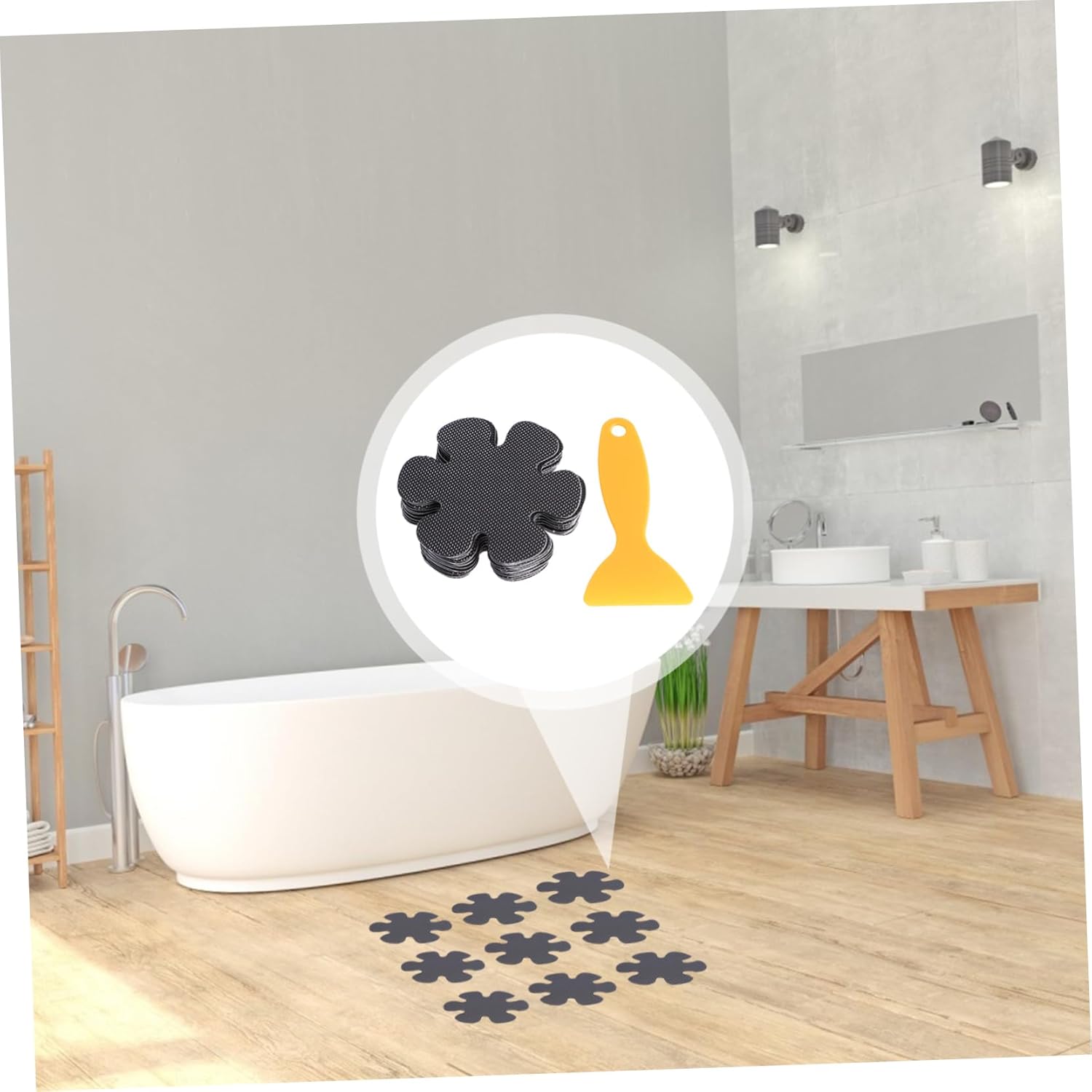 20pcs Non-Flower Bathtub Stickers Safety Decals for Bathrooms Pools and Stairs