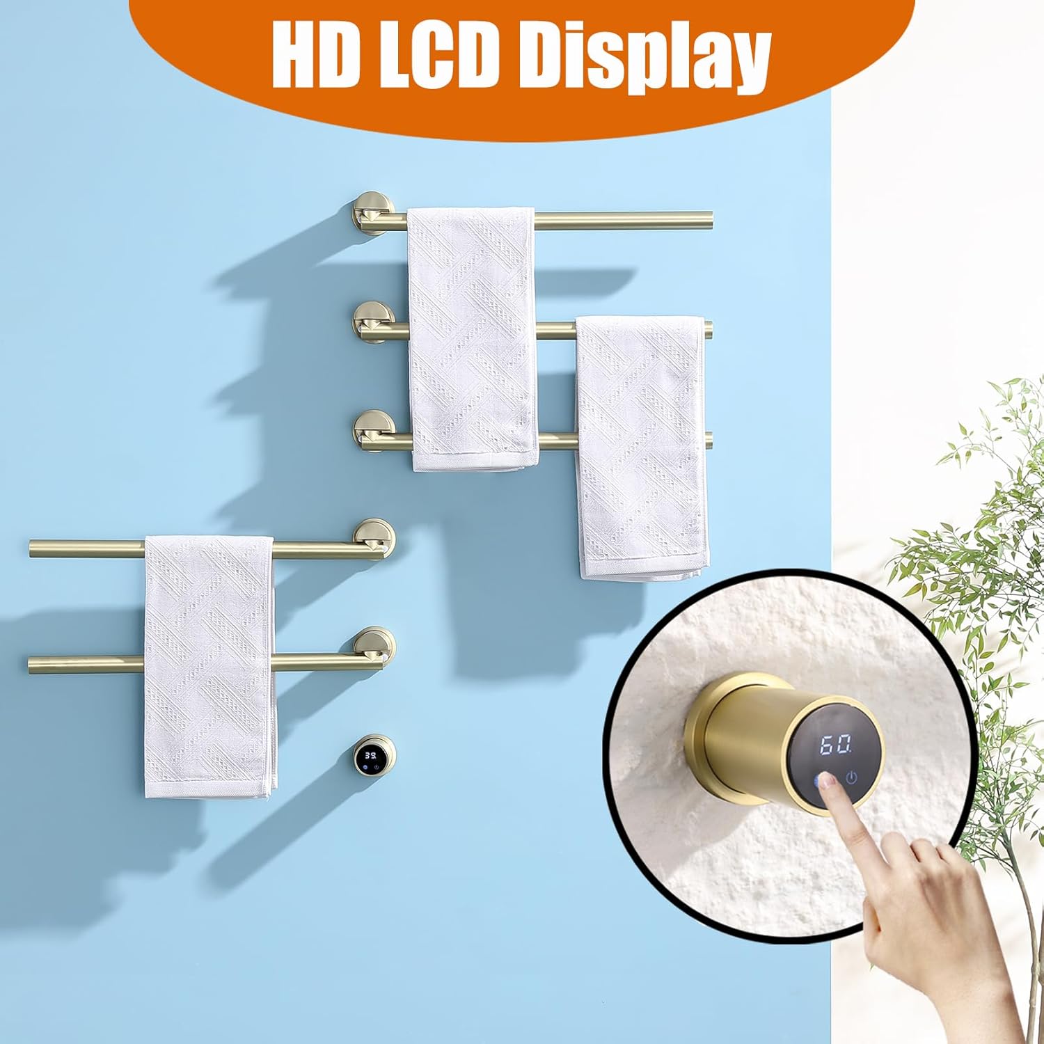 QREZAA Electric Heated Towel Rack