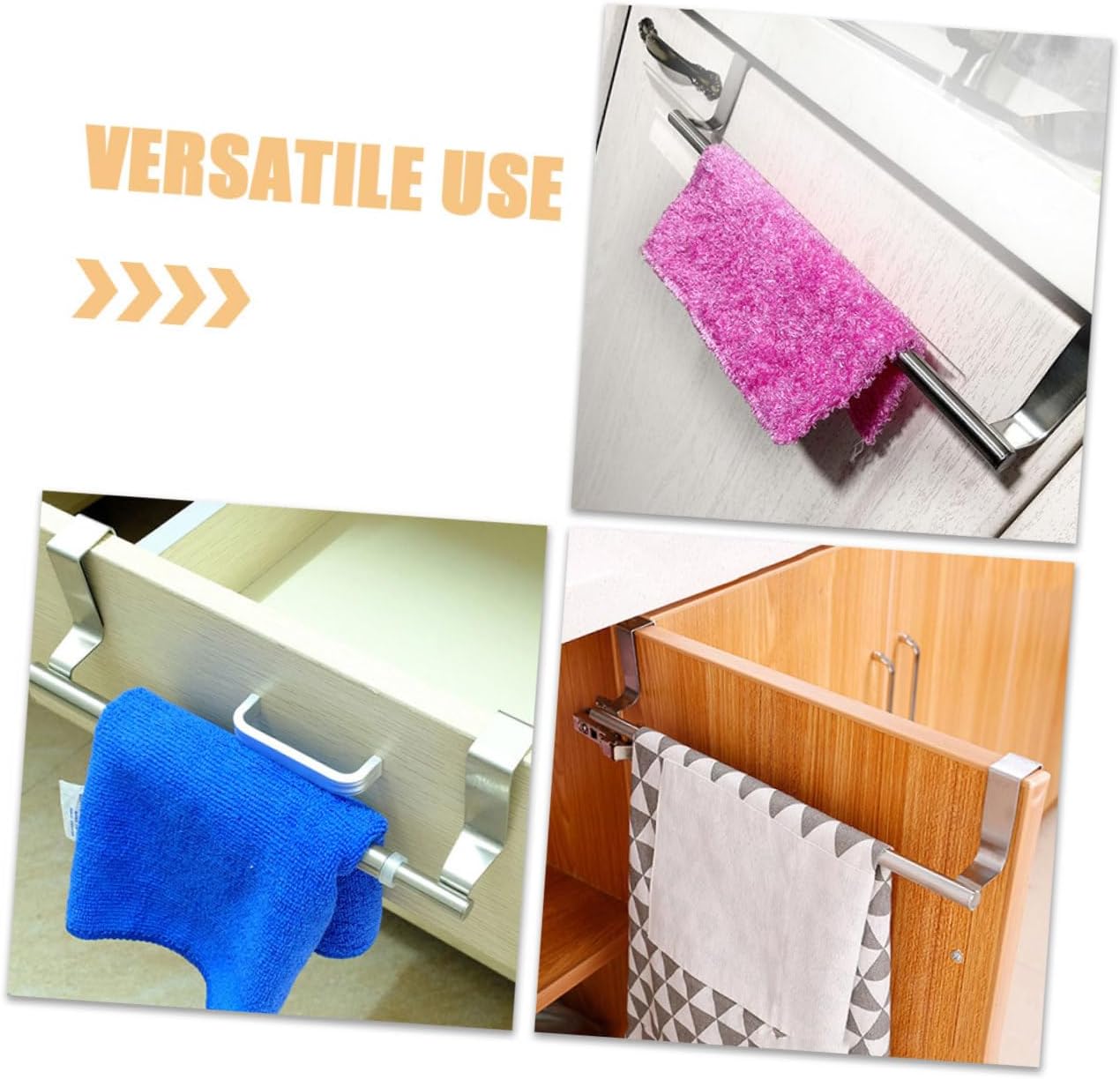 Stainless Steel Space-Saving Towel Rack for Bathroom Kitchen
