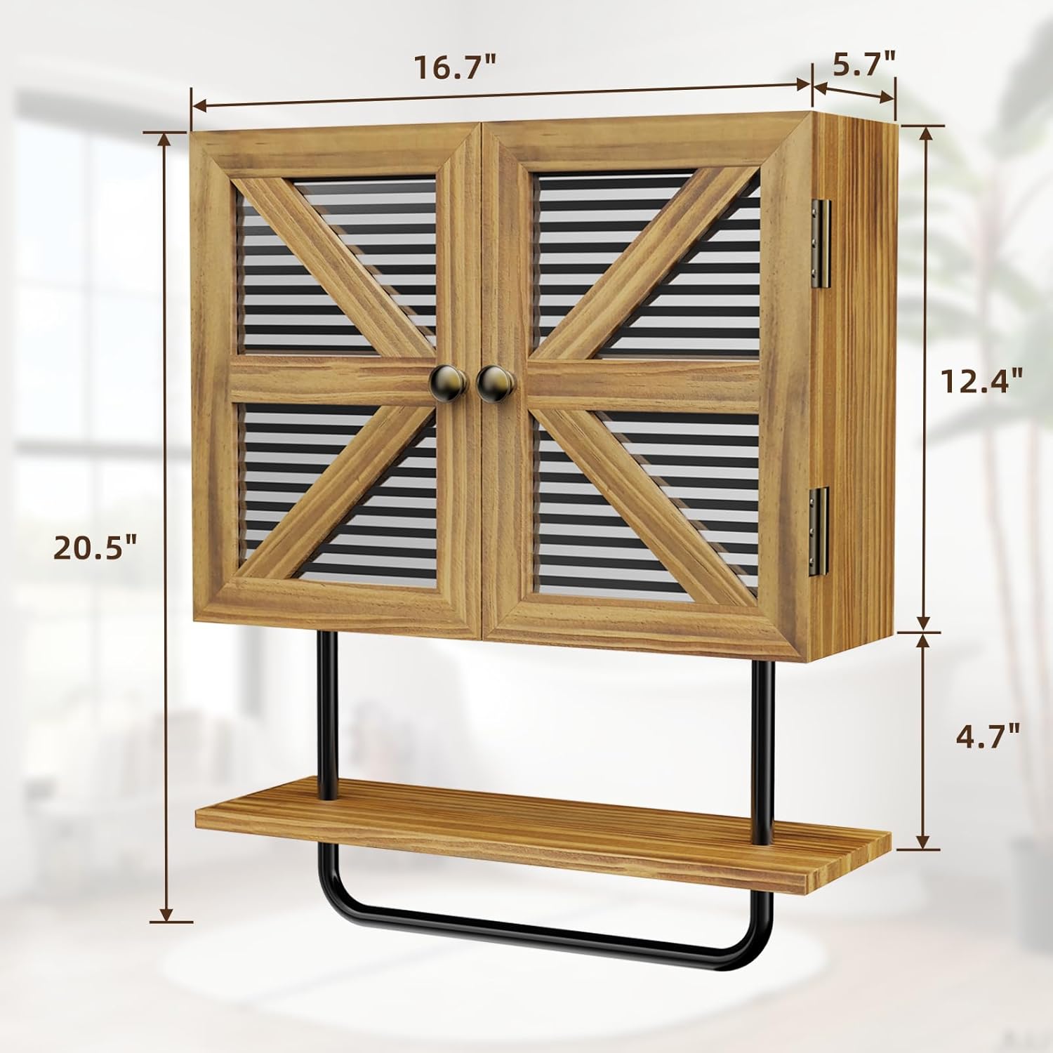 Butizone Small Bathroom Wall Cabinet