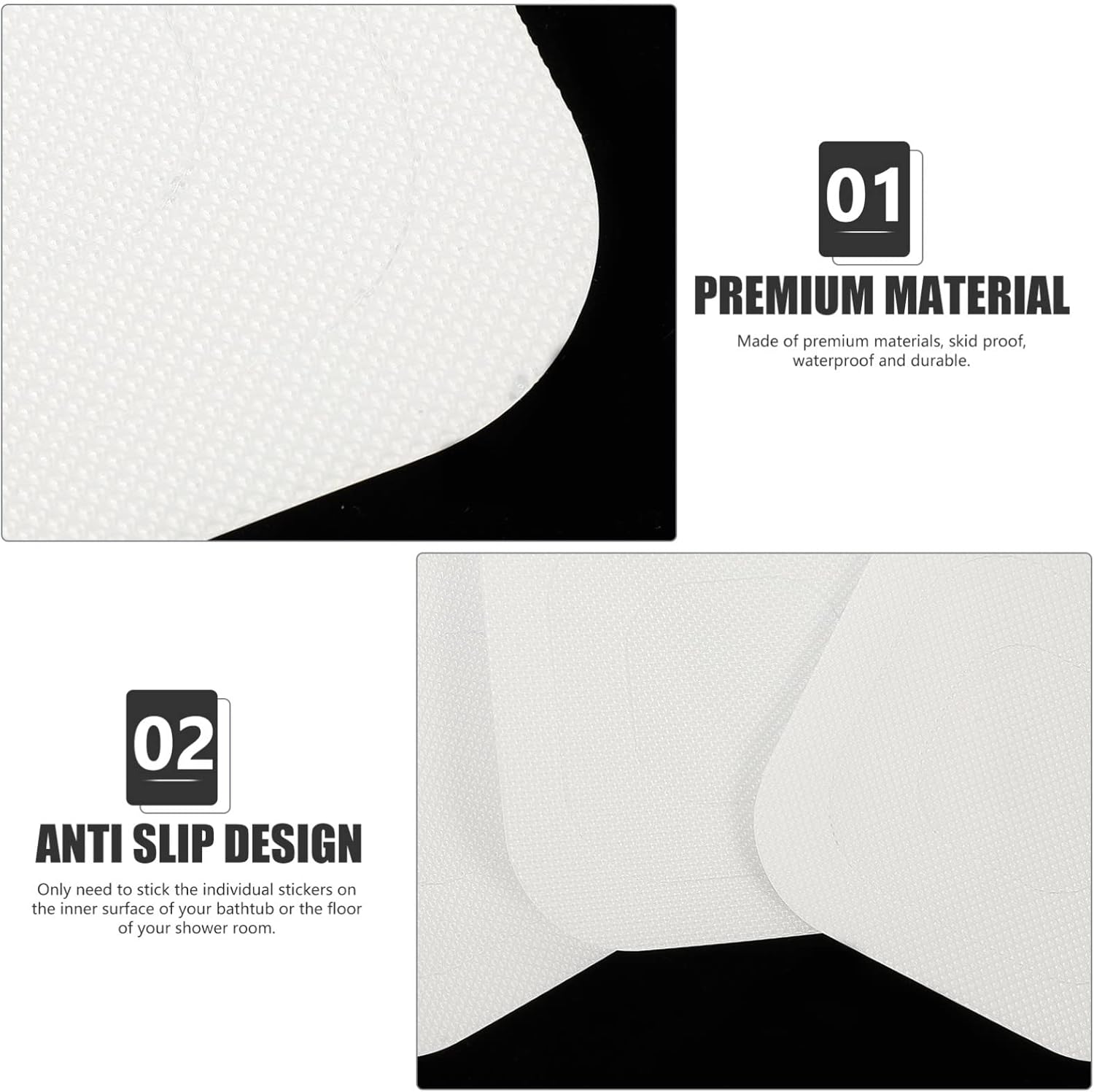 Zerodeko 24pc Bath Floor Stickers