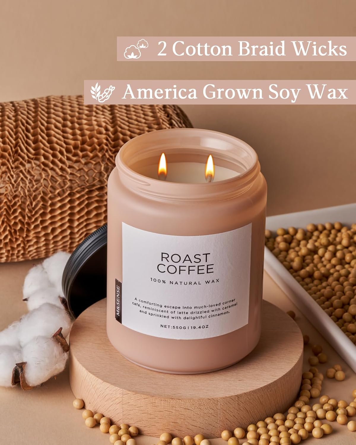 Elegant Coffee Candle 194oz Scented Strong - MSENSE
