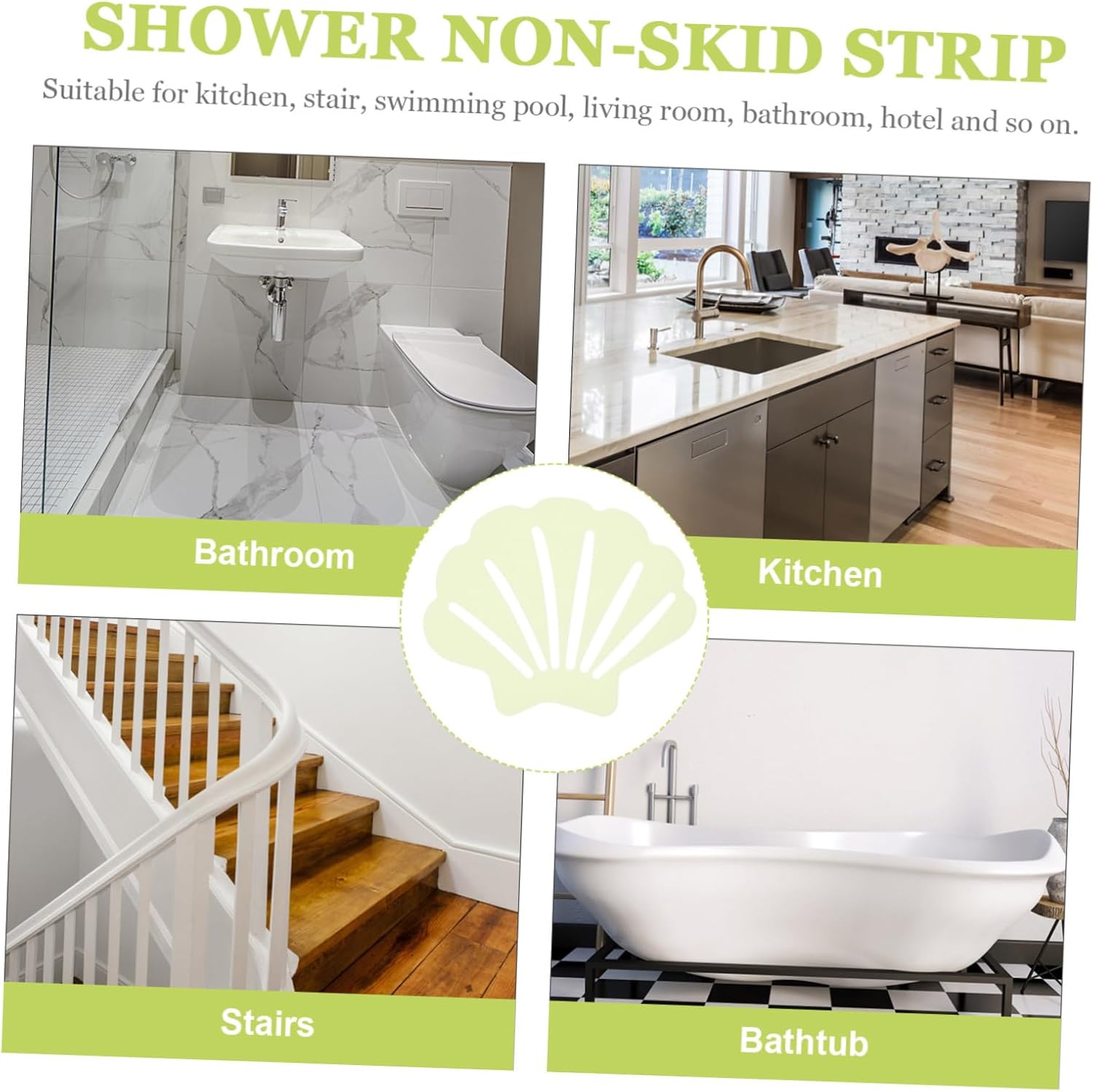 HoliBanna 30-Pack Non-Slip Bathtub Stickers