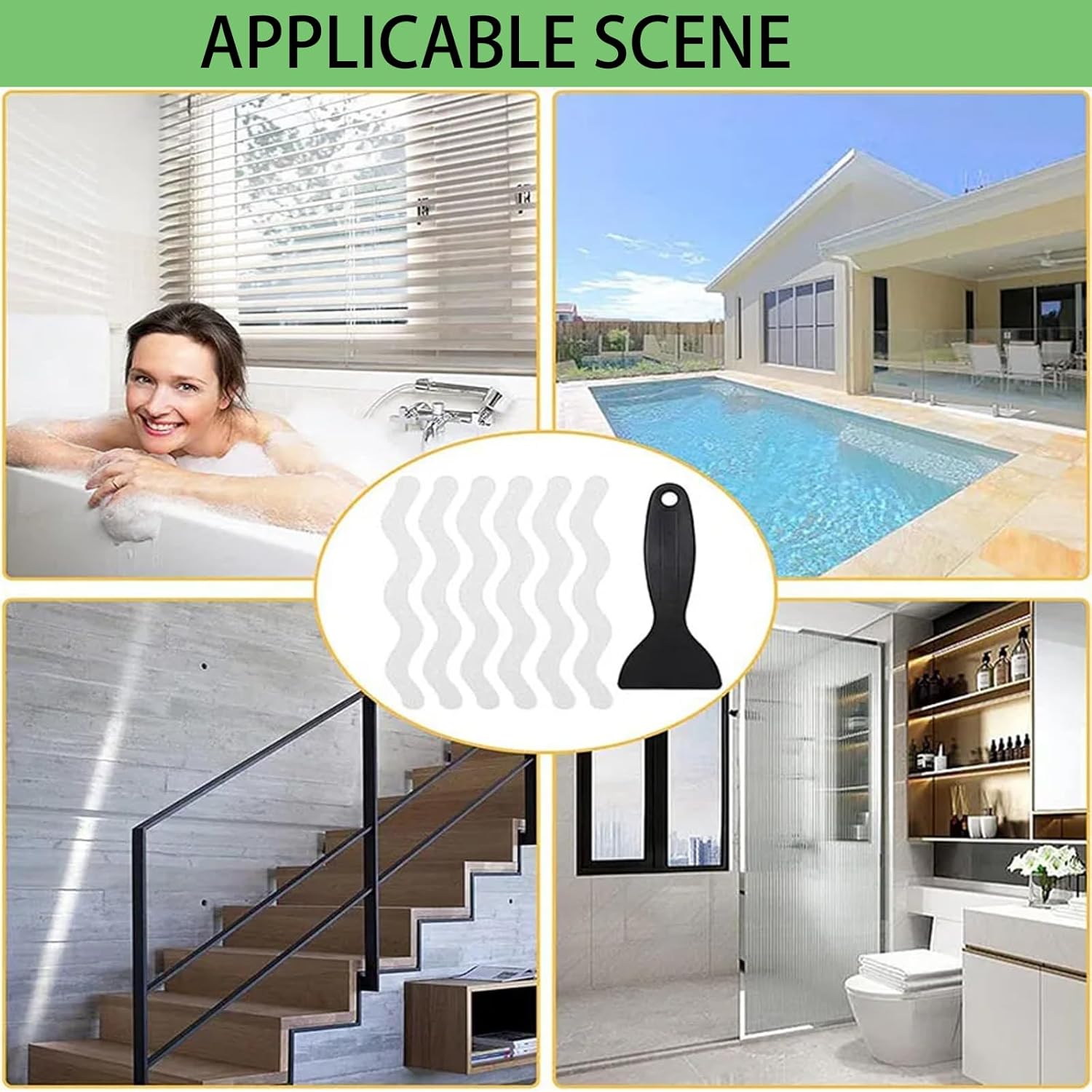 Non-Slip bathtub stickers for safe family use