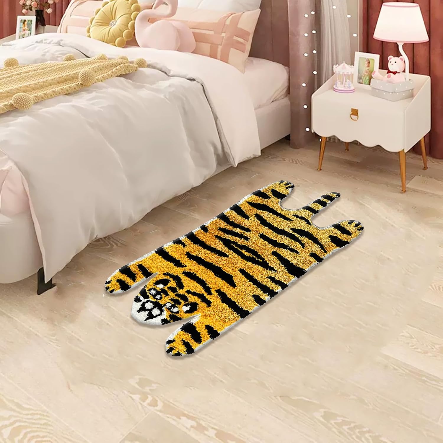 UKELER Kids bathroom towel tiger rug
