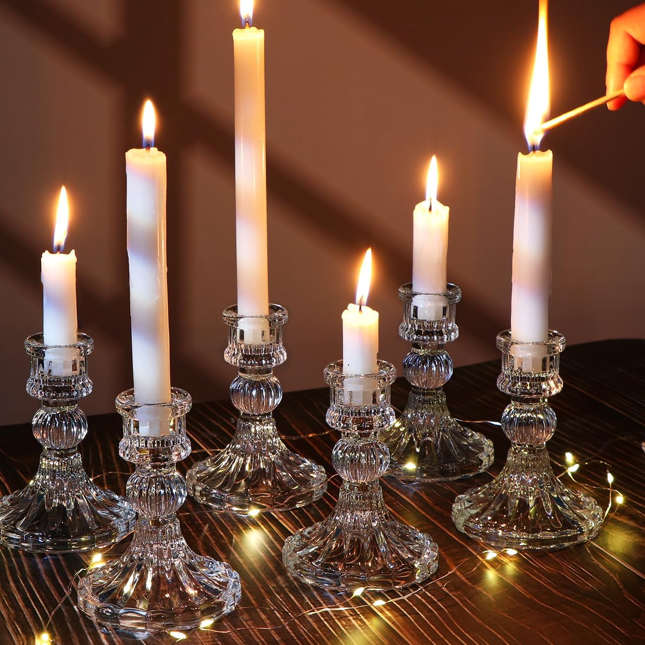 12-Piece Taper Candlestick Holders - Wedding Decor Perfect
