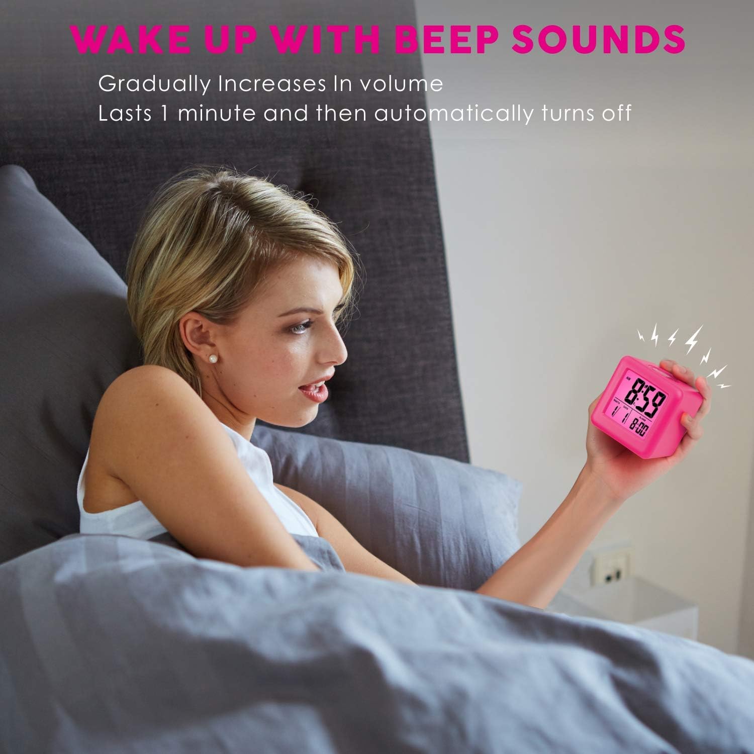 Plumeet Digital Kids Alarm Clock with Snooze