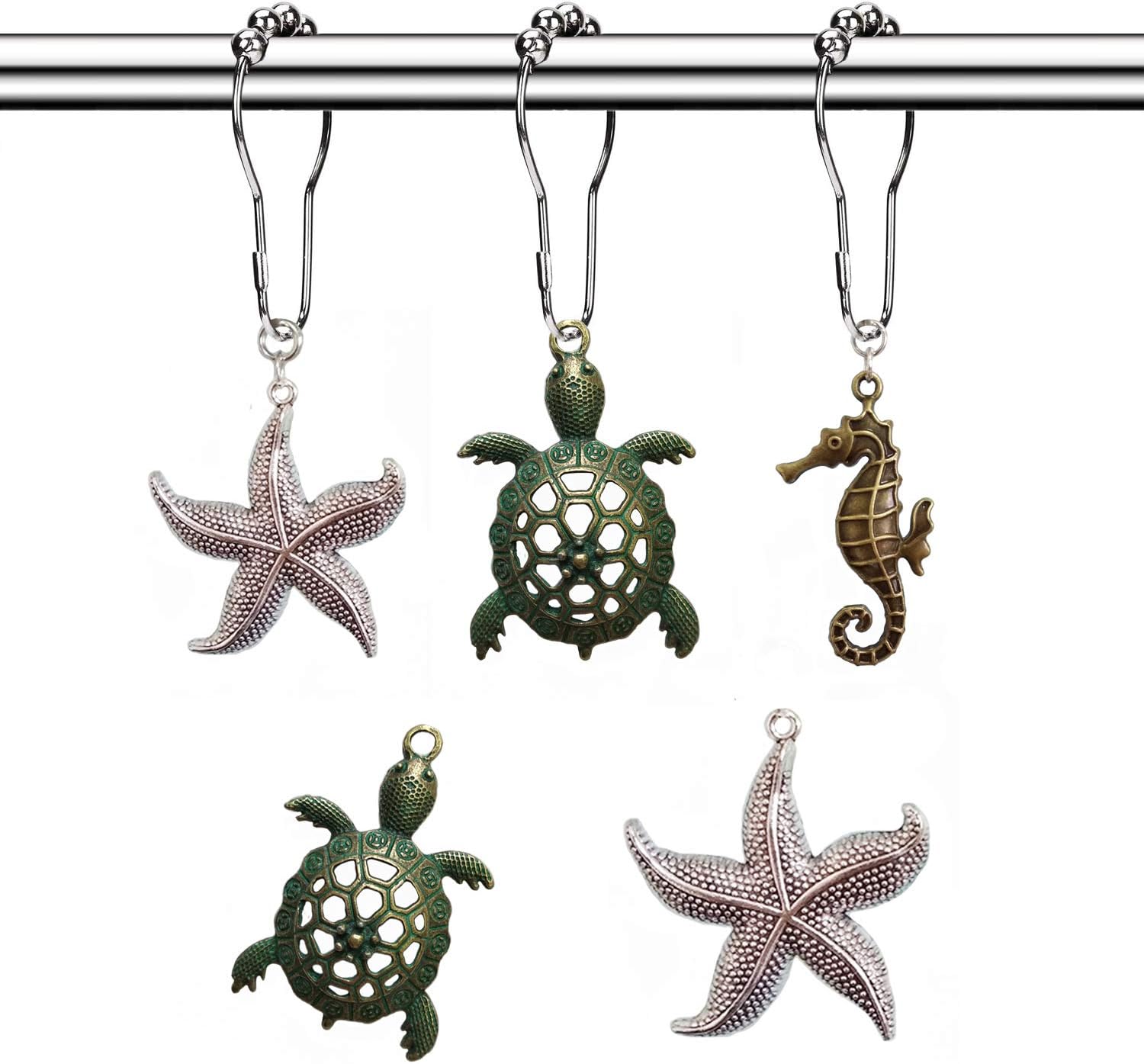 Molikas Rust-Resistant Nautical shower hangers