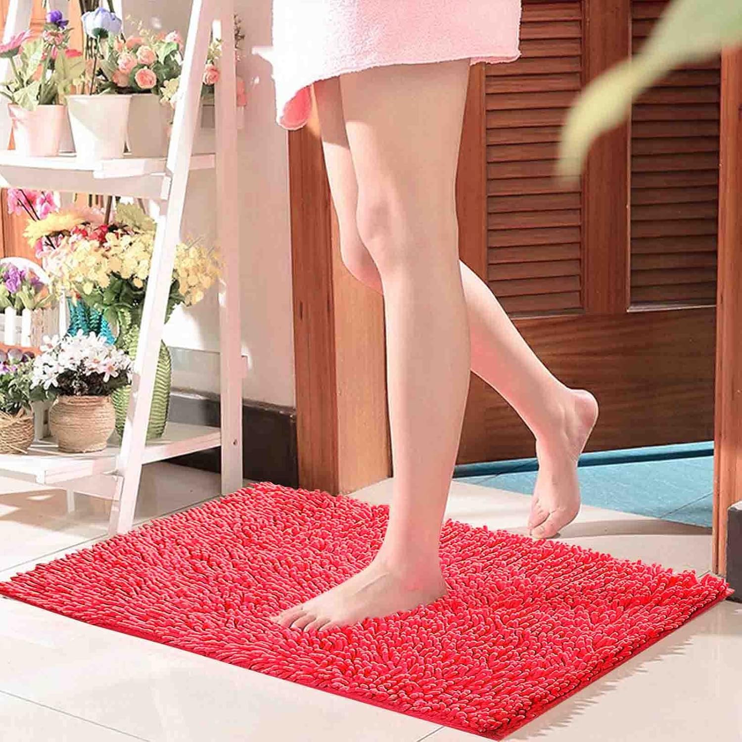 Perfect for Relaxing Pink Bathroom Rugs by KELINFONG