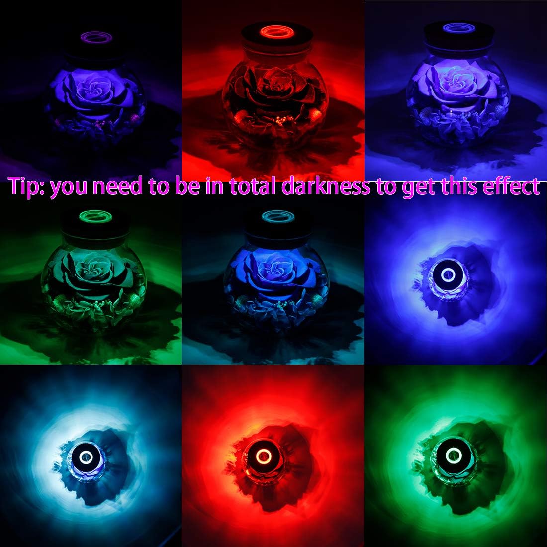 Preserved Real Roses with LED Mood Light