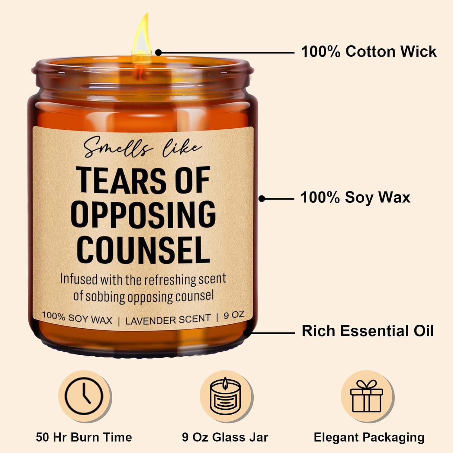 Legal-Love Candle - Fragrant Gift for Lawyers Graduates Bar Students