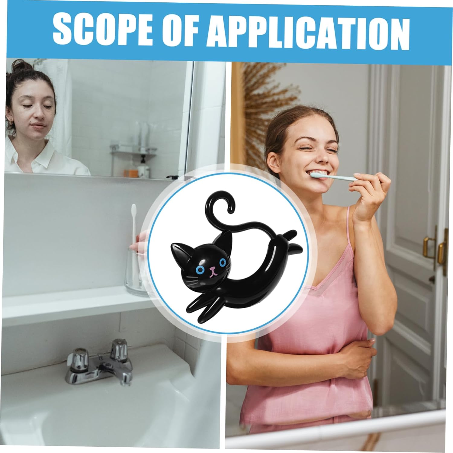 Cat-Shaped Bath Towel Hanger