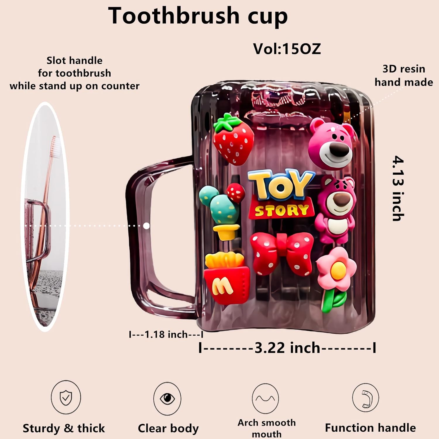 Mr Thumbs - Automatic Toothpaste Dispenser Holder Set 3 Piece Pink Set