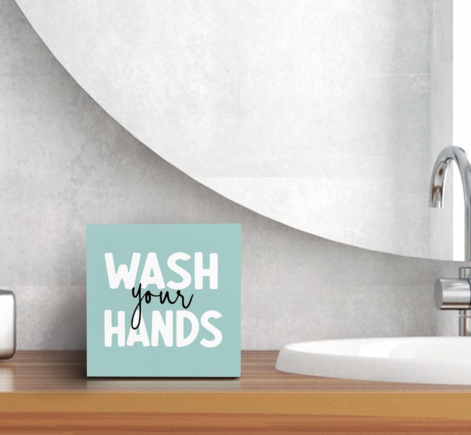 SRADMO Kids Bathroom Quote Wash Your Hands Get Ready to Wash Right