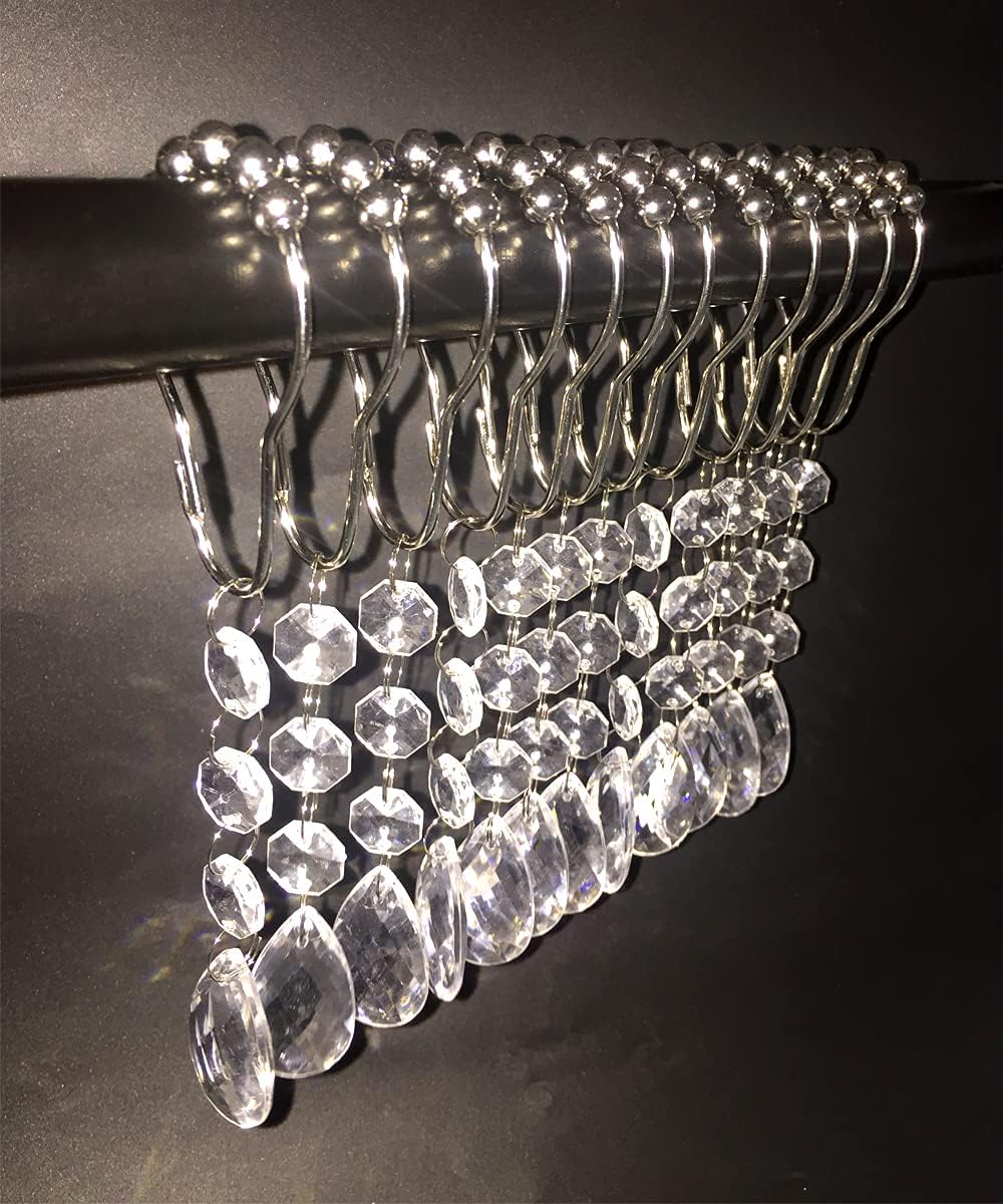Elegant 304 Stainless Steel Acrylic Shower Curtain Hangers