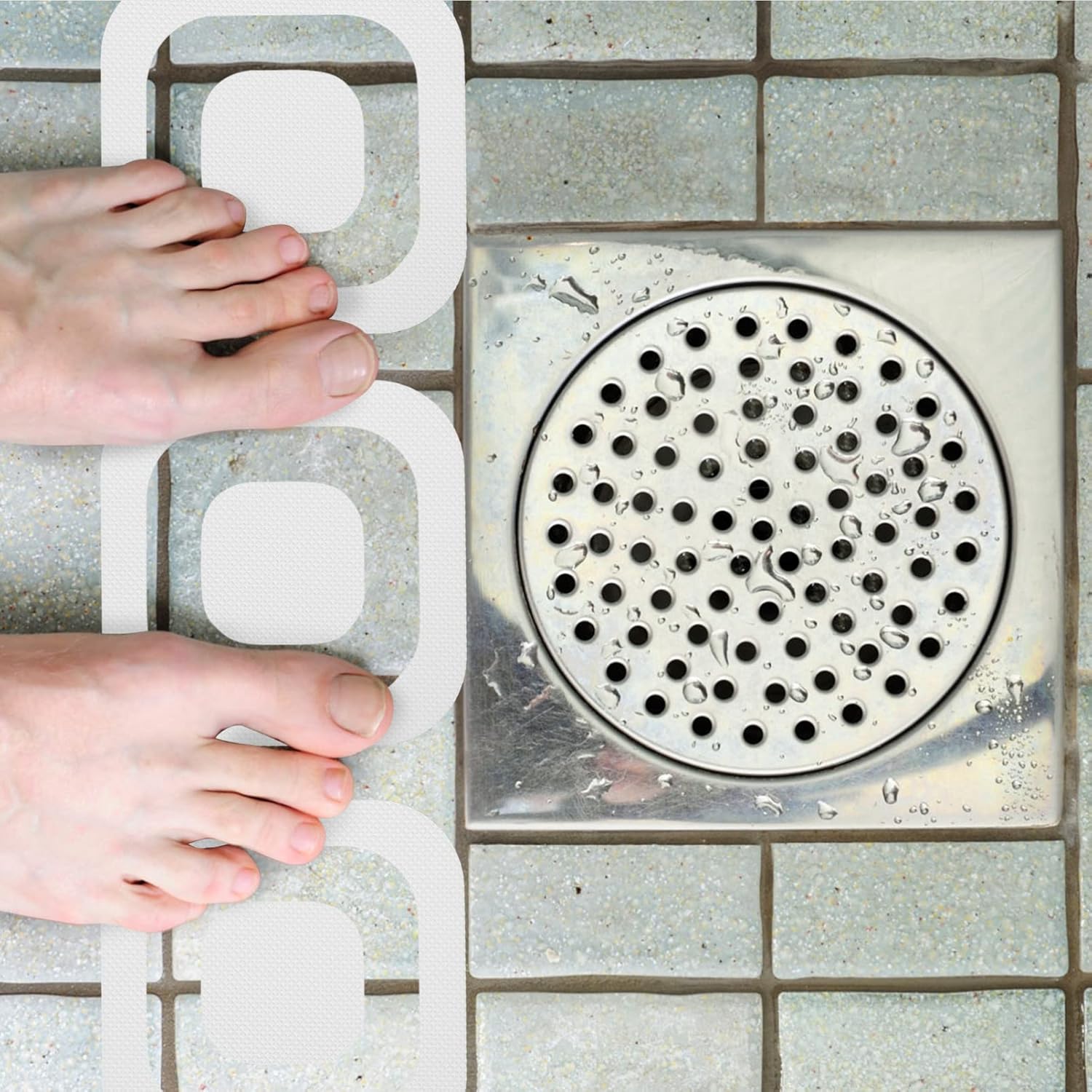 Zerodeko 72pcs Creative Square Anti-Slip Bathtub Stickers for Bathroom Safety 1