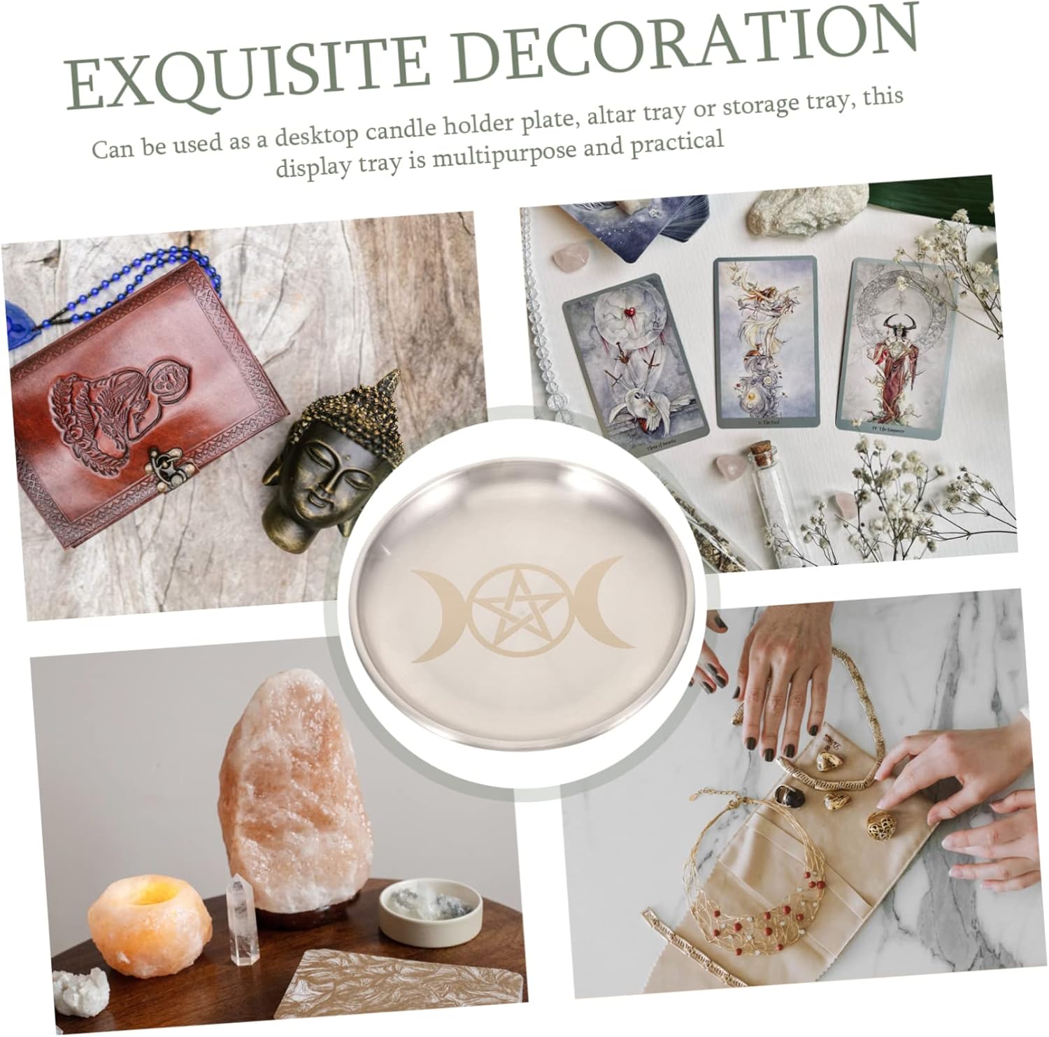 Pentagram Altar Candle Plate
