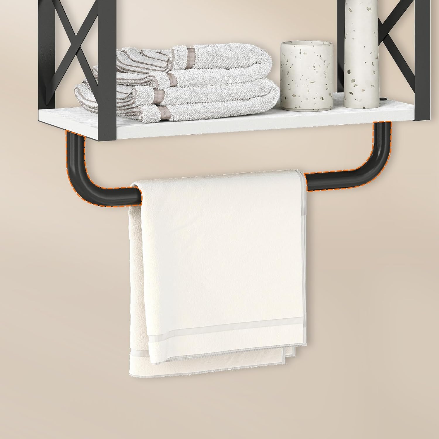 HOOBRO Bathroom Wall Cabinet with Barn Door