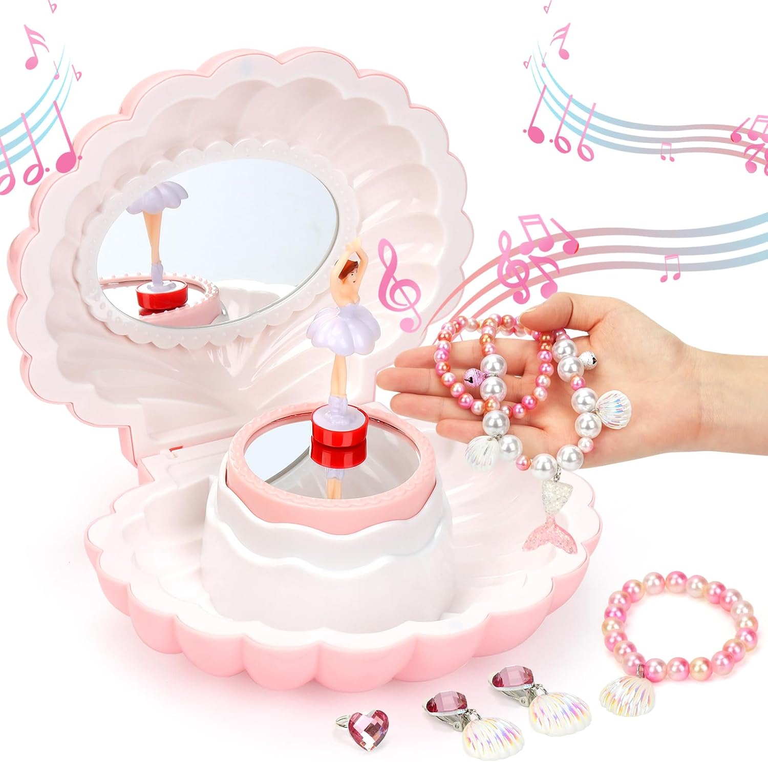 Stunning Ballerina Music Box with Jewelry Set for Girls