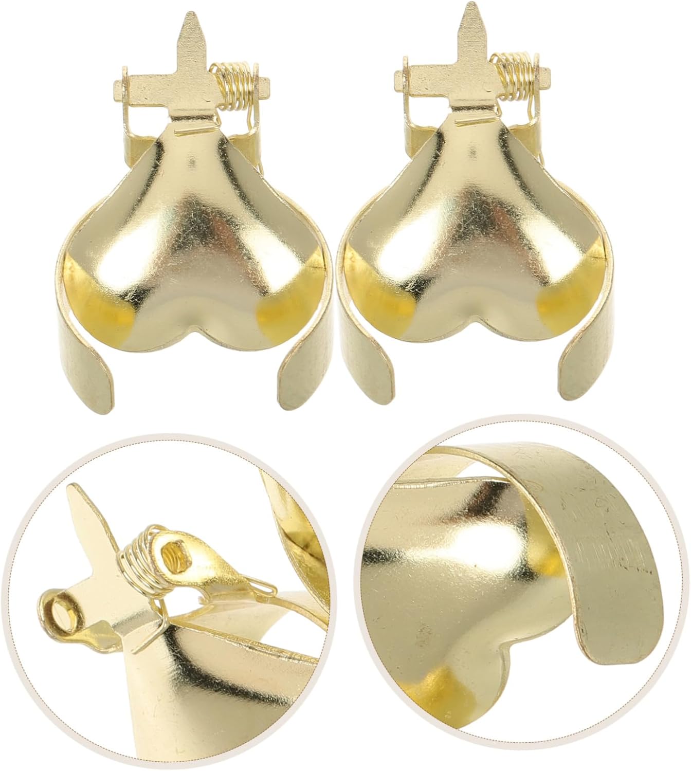2-Piece Heart Shaped Metal Candle Sniffer Decorative Wick Extinguisher