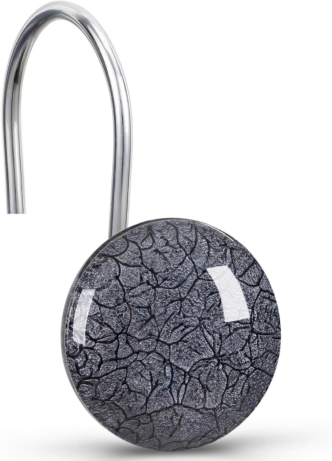 Sturdy Anti-Rust Shower Curtain Hooks Set of 12