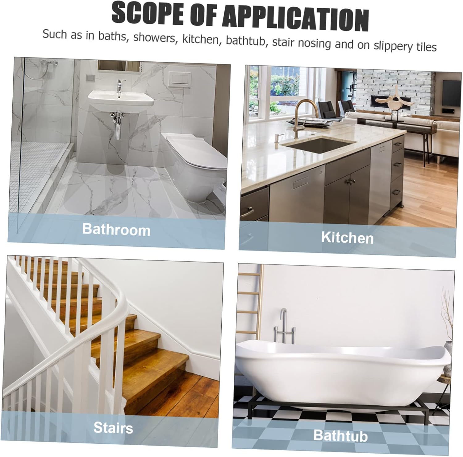24 Peva Non-Slip Bathtub Stickers
