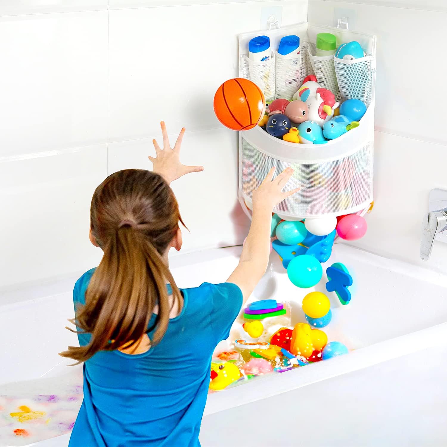 Baby Bathtub Toy Storage Organizer with Mesh