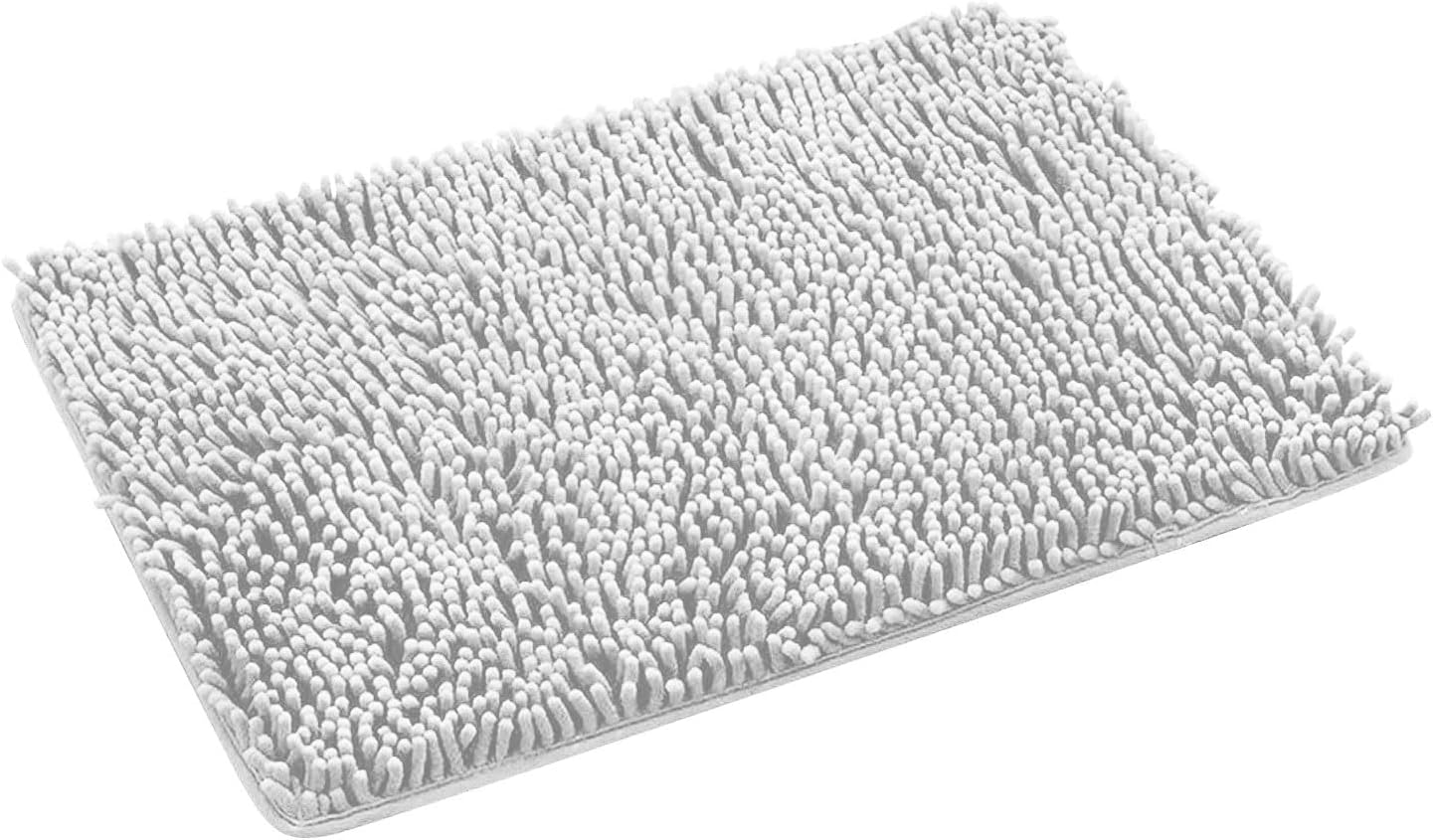 27 X 18 Black Shaggy Bath Mat