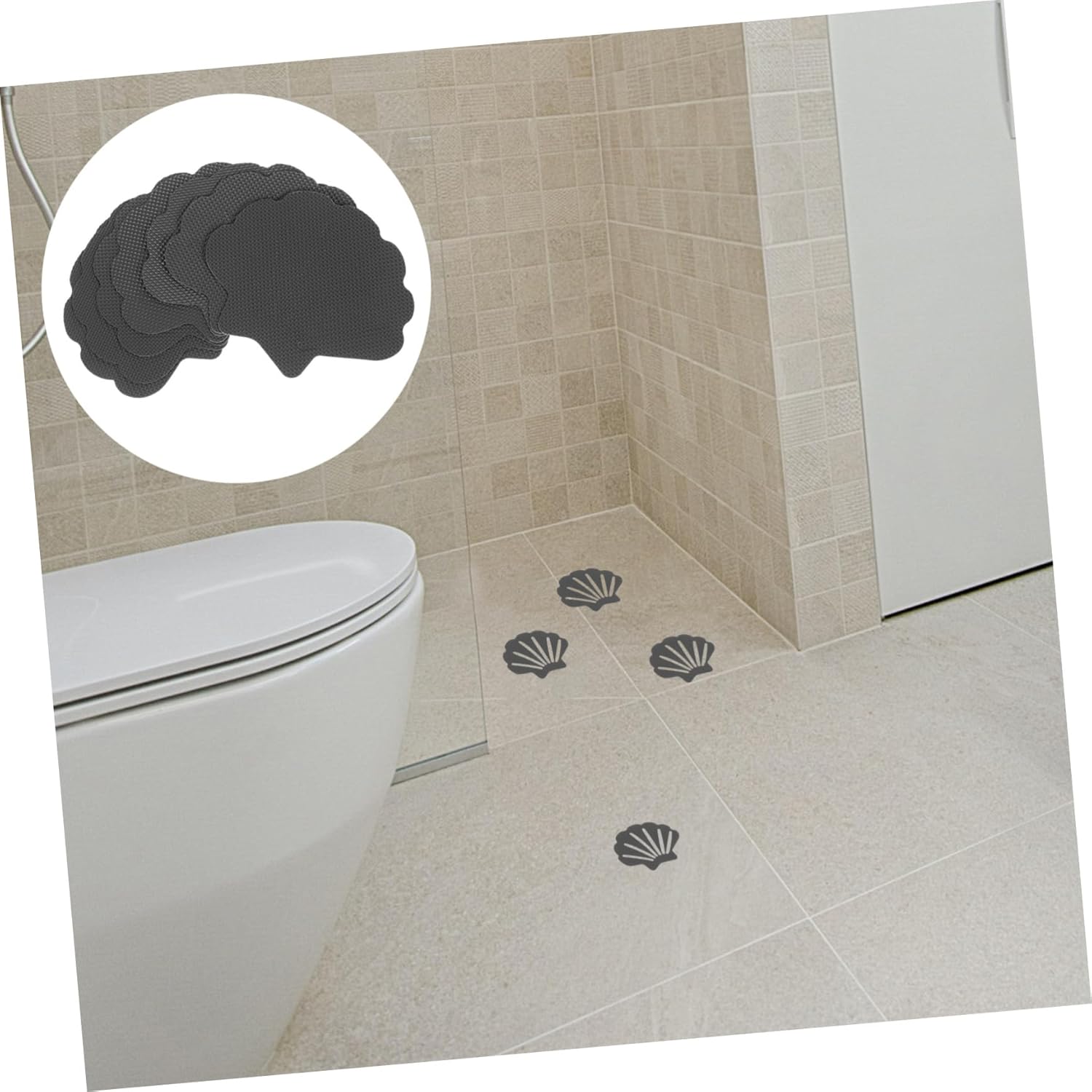 Zerodeko 30Pcs Shell Shape Non Slip Bathtub Stickers 1