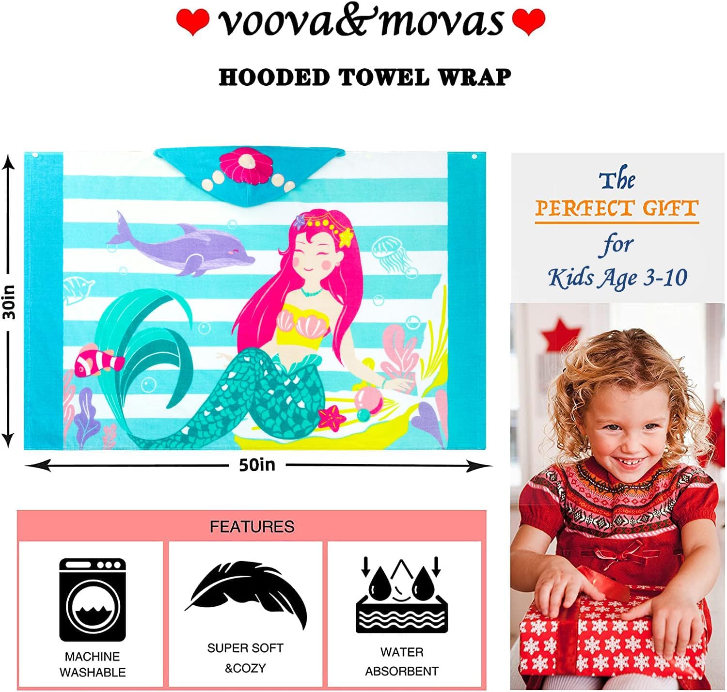 V O O V A M O V A S Toddler Bath Towels
