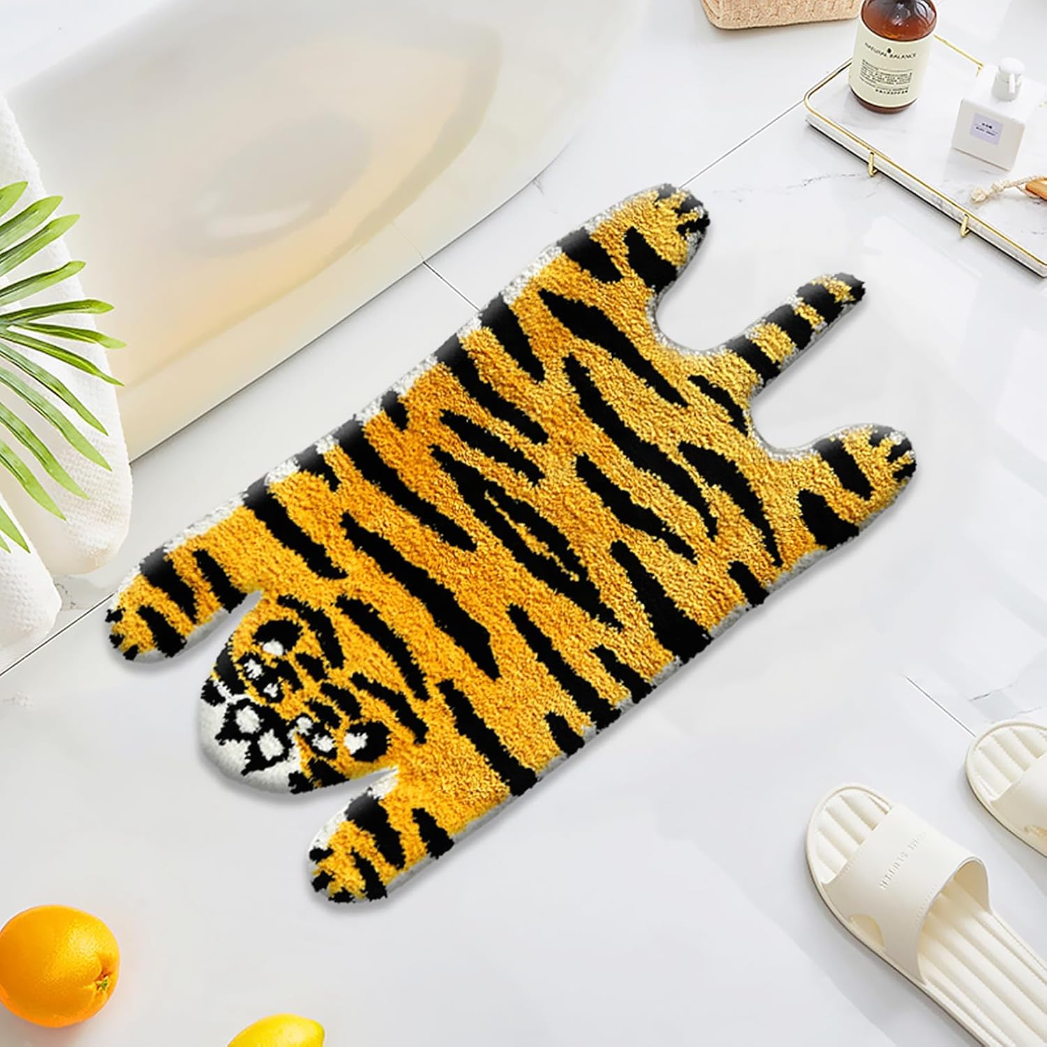 UKELER Kids bathroom towel tiger rug