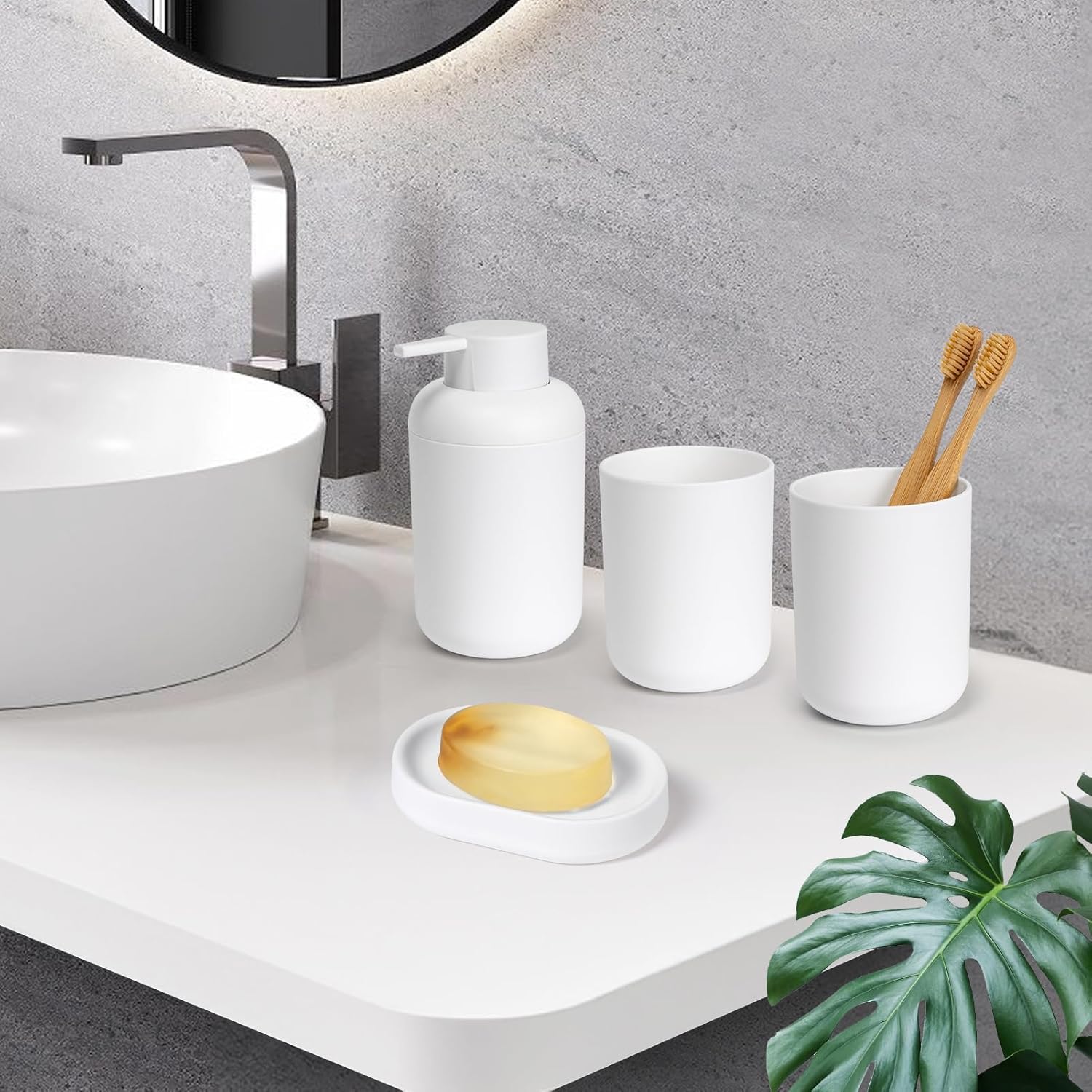 4-Piece Bath Accessories Organizer Set