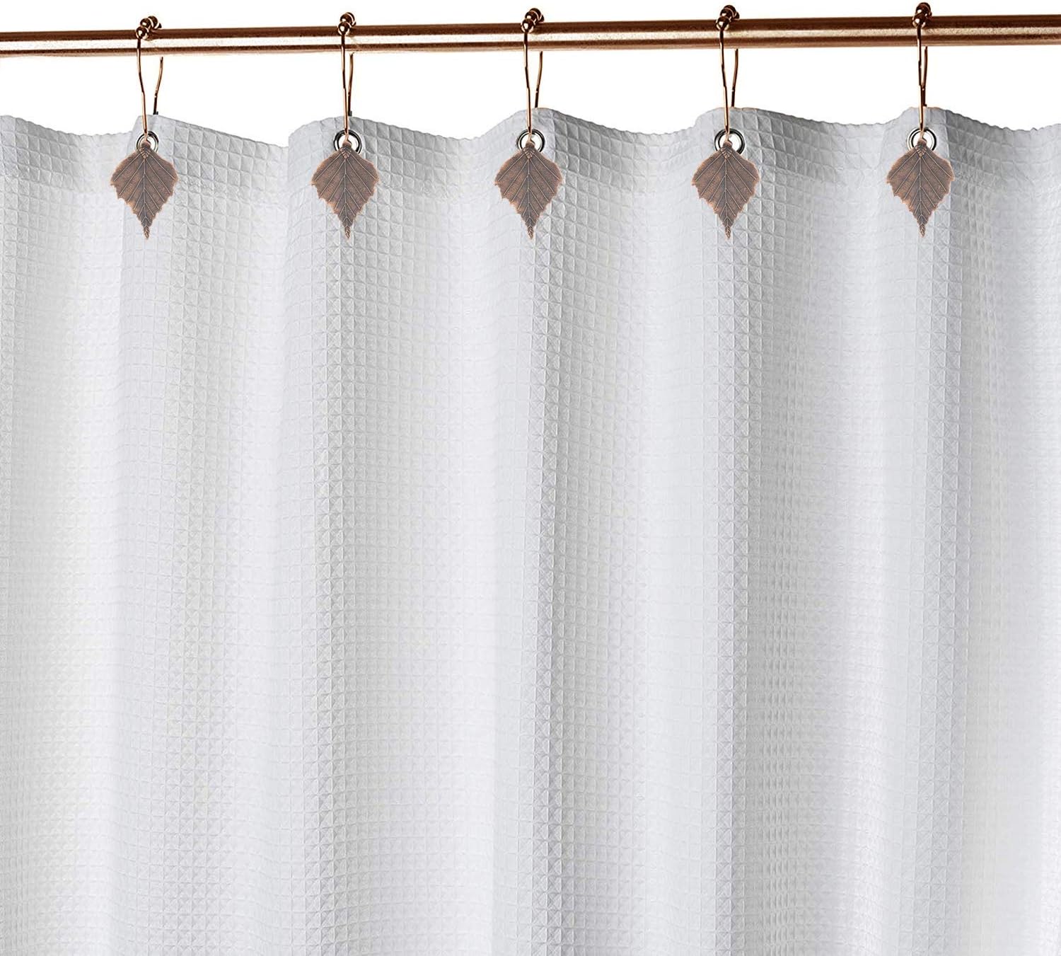 Birch Tree Leaf shower curtain hooks with vibrant autumnal design