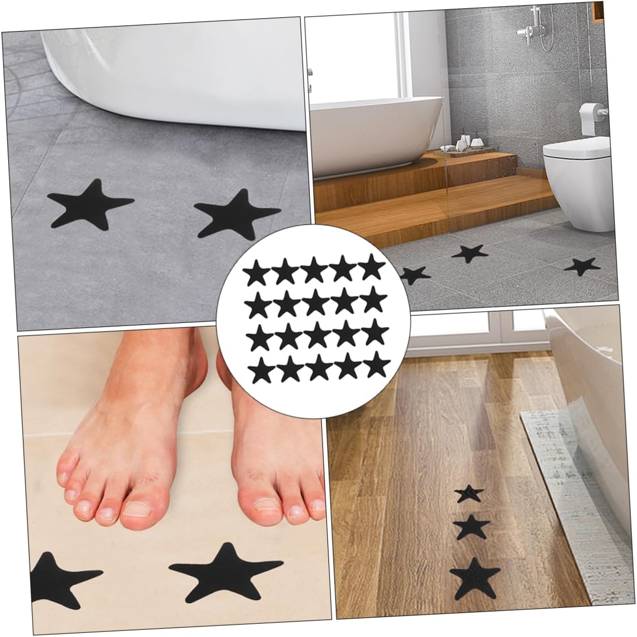 40-Piece Bath Non-Slip Tiles
